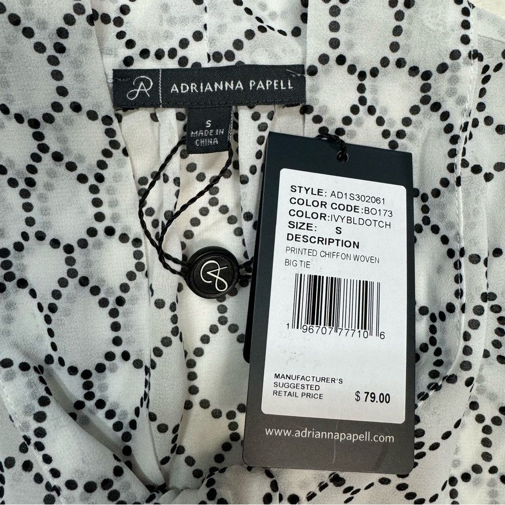 Adrianna Papell NWT New $79 Adrianna Papell Chiffon Long Sleeve Neck Tie Bl Size S / US 4 / IT 40 - 7 Thumbnail