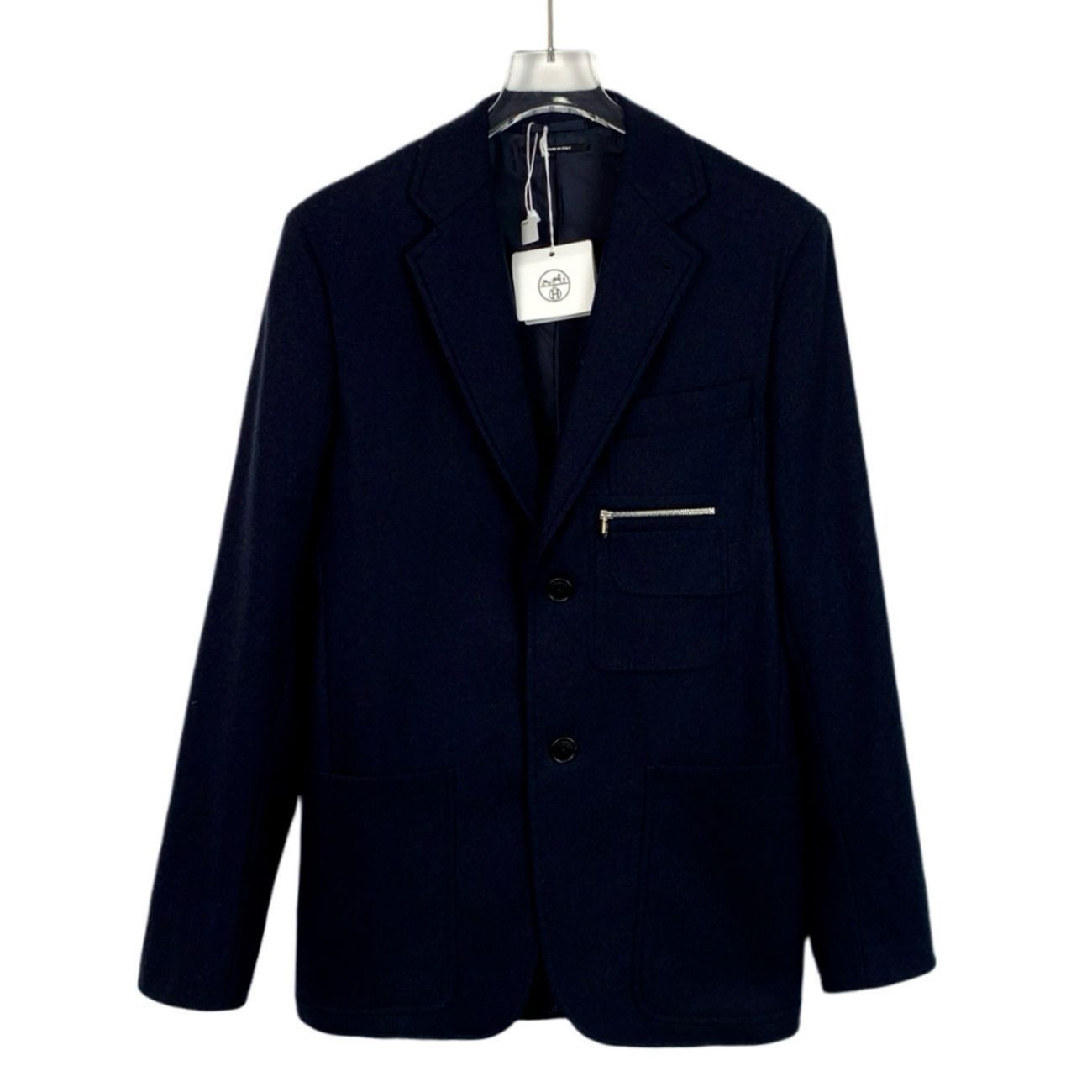 Hermes Hermès Mens Wool Blazer Jacket Size 33 Navy Blue Made In Ita Size US S / EU 44-46 / 1 - 1 Thumbnail