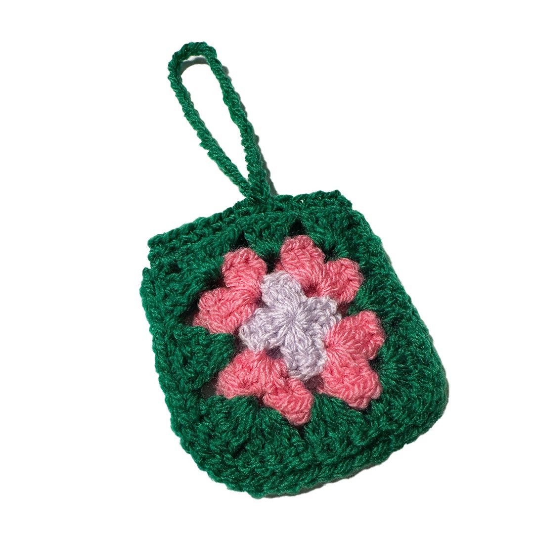 Handmade Small crochet bag charm pouch Size ONE SIZE - 2 Thumbnail