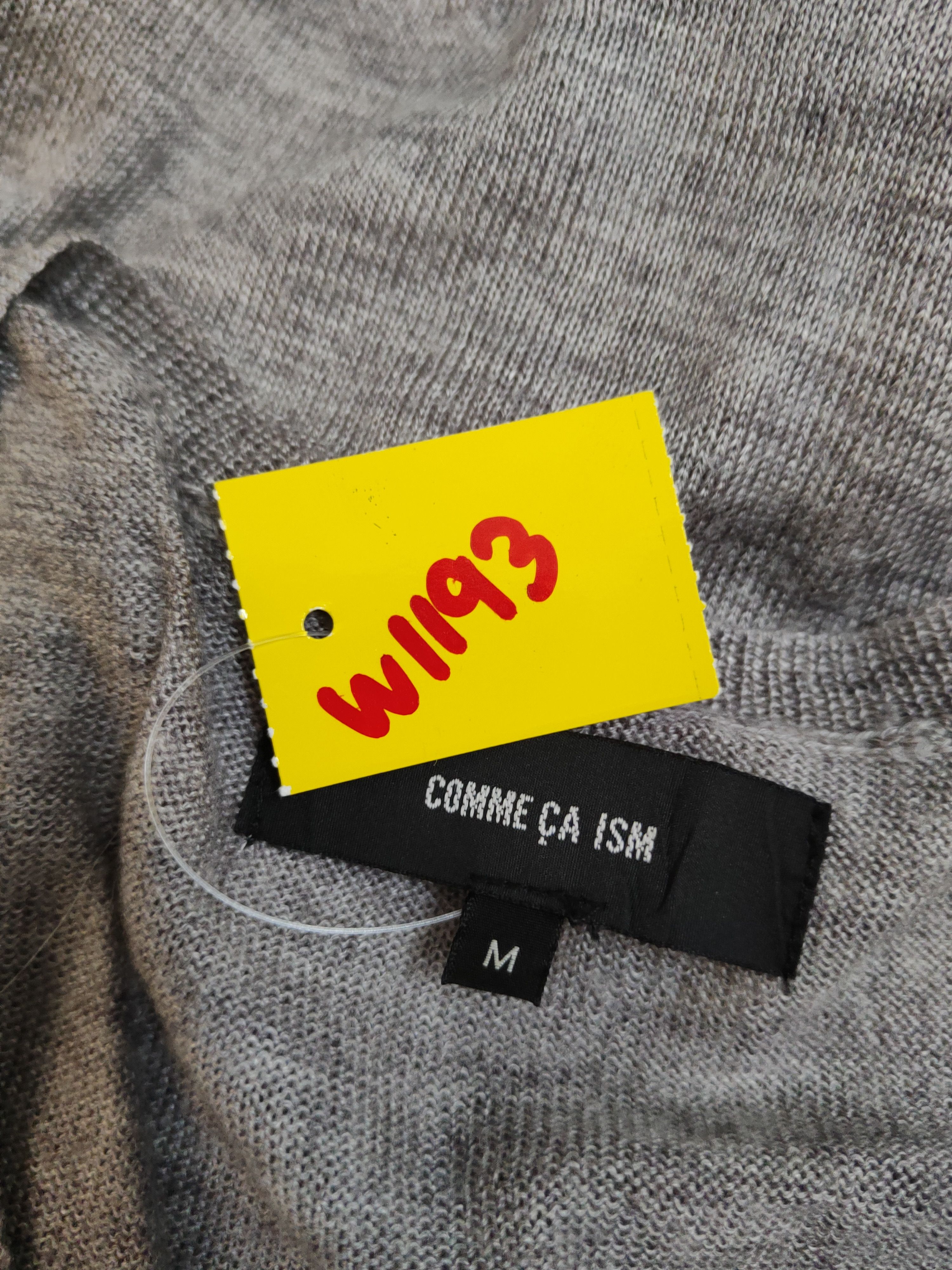 Comme Ca Ism Comme Ca Ism Gray V-Neck Argyle Knitwear Sweatshirts #W1193 Size US M / EU 48-50 / 2 - 11 Thumbnail