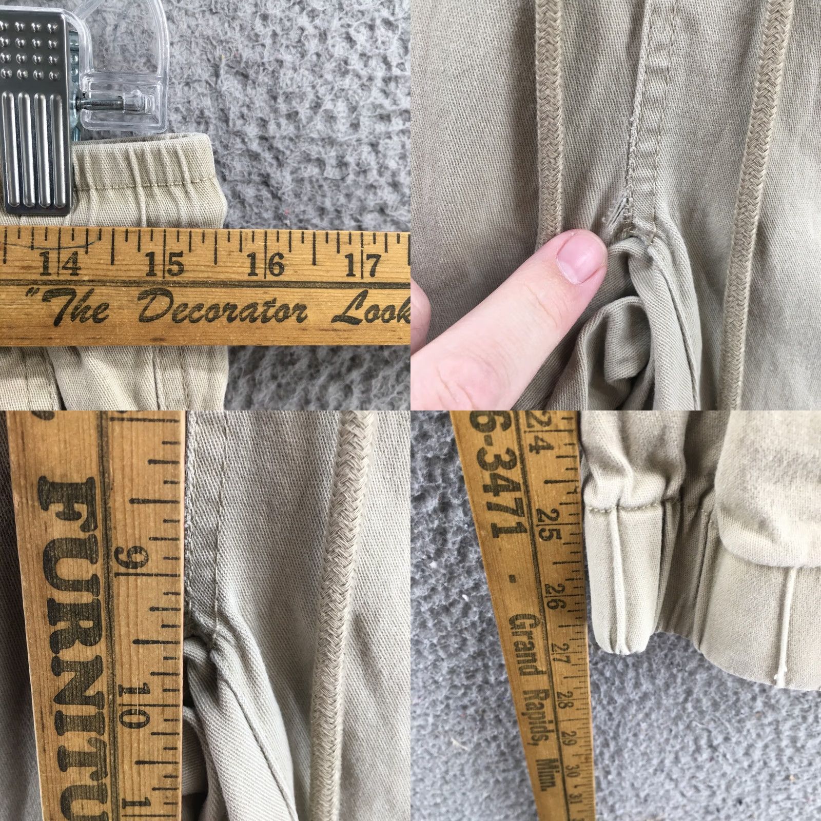 WeSC WESC Beige Jogger Pants Womens S Cargo Pockets Zip Fly Regular Rise 30x26.5 Inseam 26.5 Size 28" / US 6 / IT 42 - 8 Thumbnail