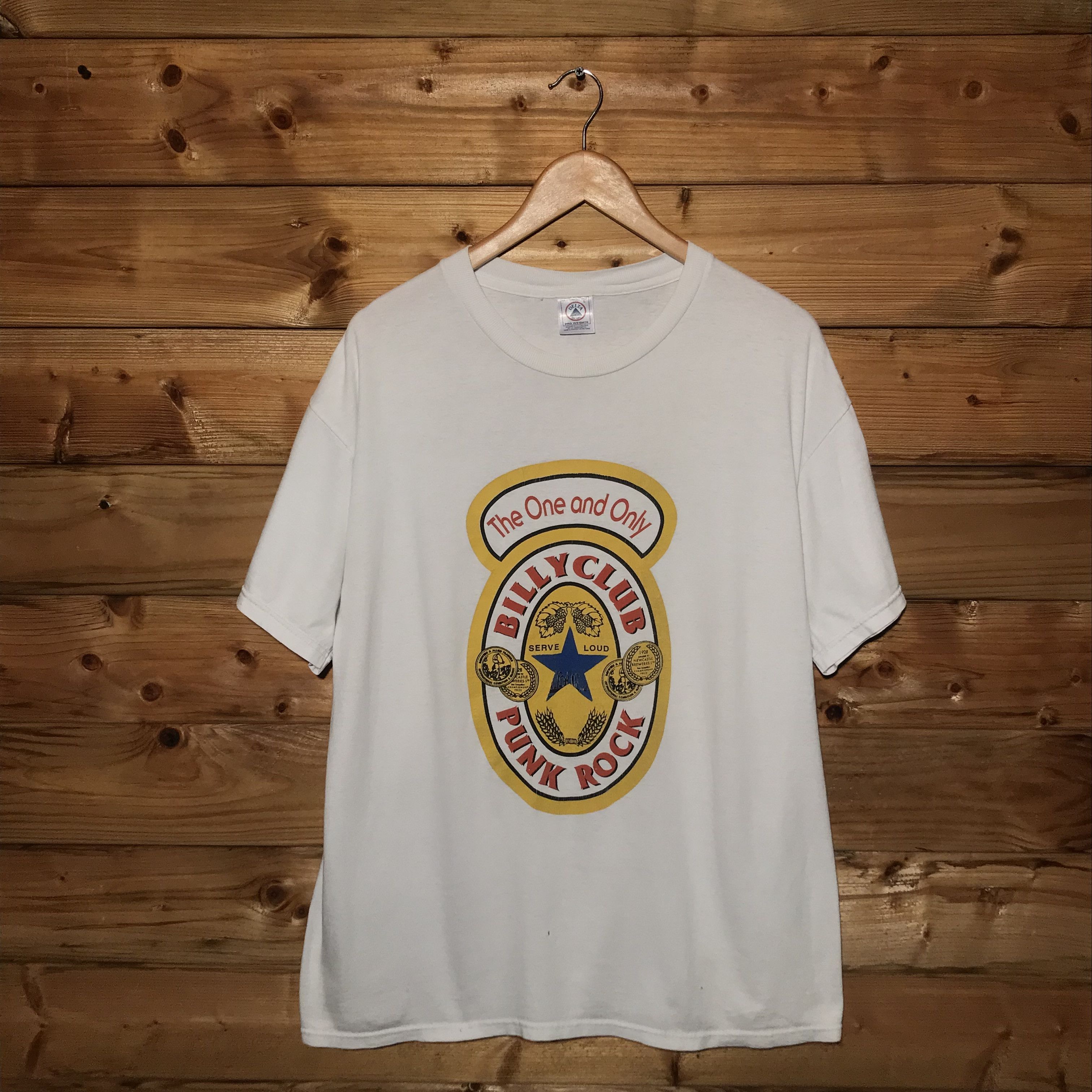 Band Tees 1998 Billyclub Serve Loud Album Promo White Band T Shirt Size US L / EU 52-54 / 3 - 1 Thumbnail