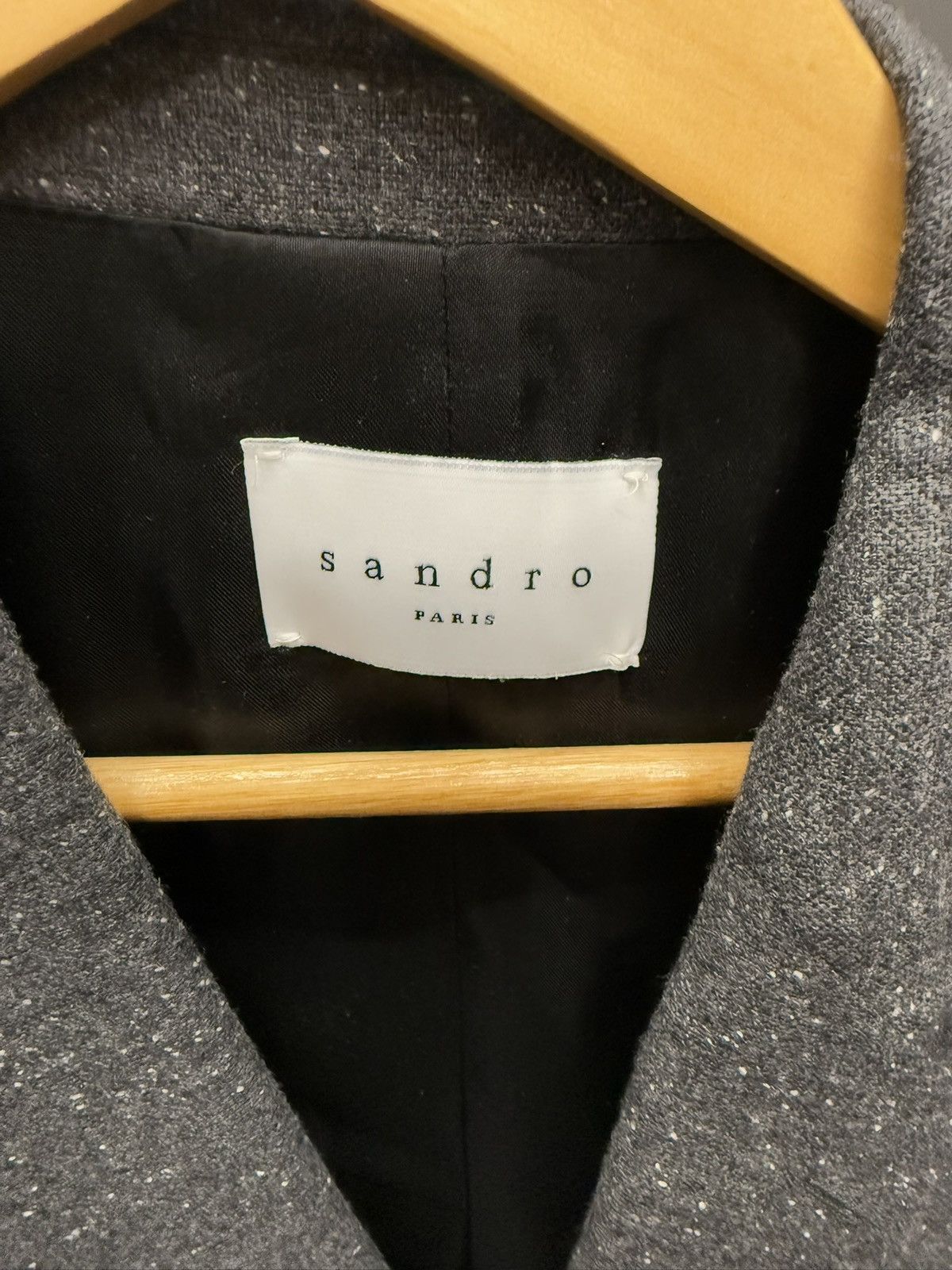 Sandro Sandro Paris Grey Blazer - Size Medium Fit Size 42R - 2 Thumbnail