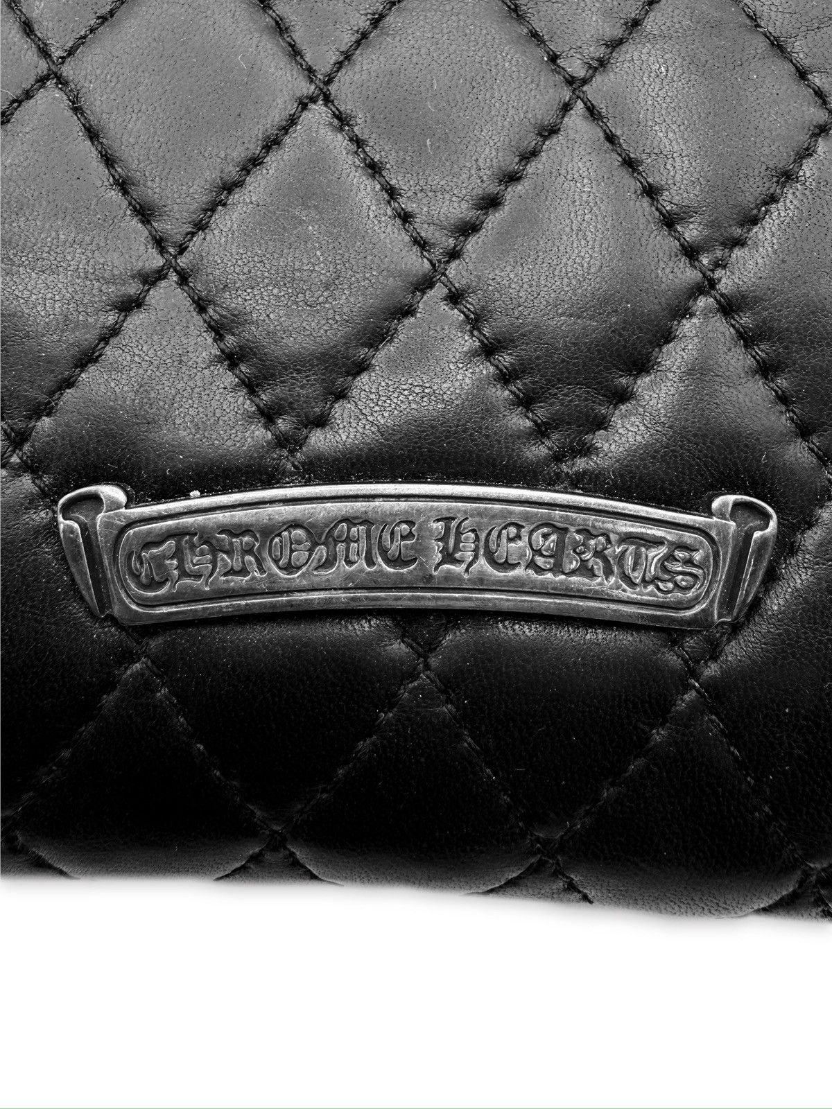 Chrome Hearts Chrome Hearts ‘Wave4’ Quilted Leather Silver Cross Tri Fold Clutch Wallet Size ONE SIZE - 5 Thumbnail