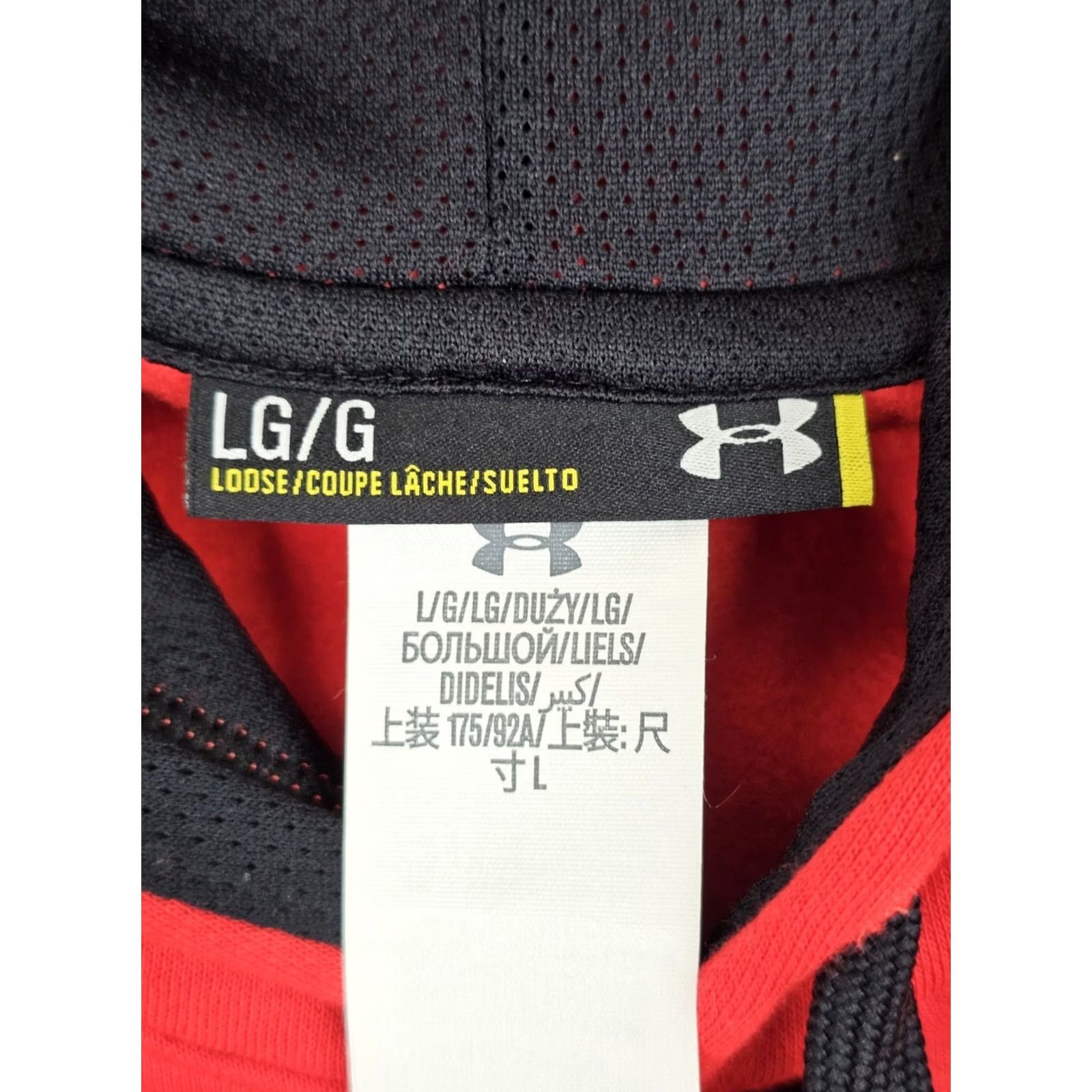 Under Armour Under Armour Team Rival All Season Gear Fleece Pullover Hoodie Men L Red EUC Size US L / EU 52-54 / 3 - 6 Thumbnail