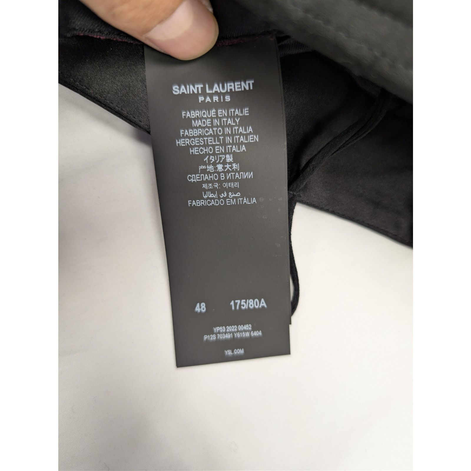 Saint Laurent Paris o1rshd1 Sweatpants / Trousers in Burgundy Size US 32 / EU 48 - 15 Thumbnail