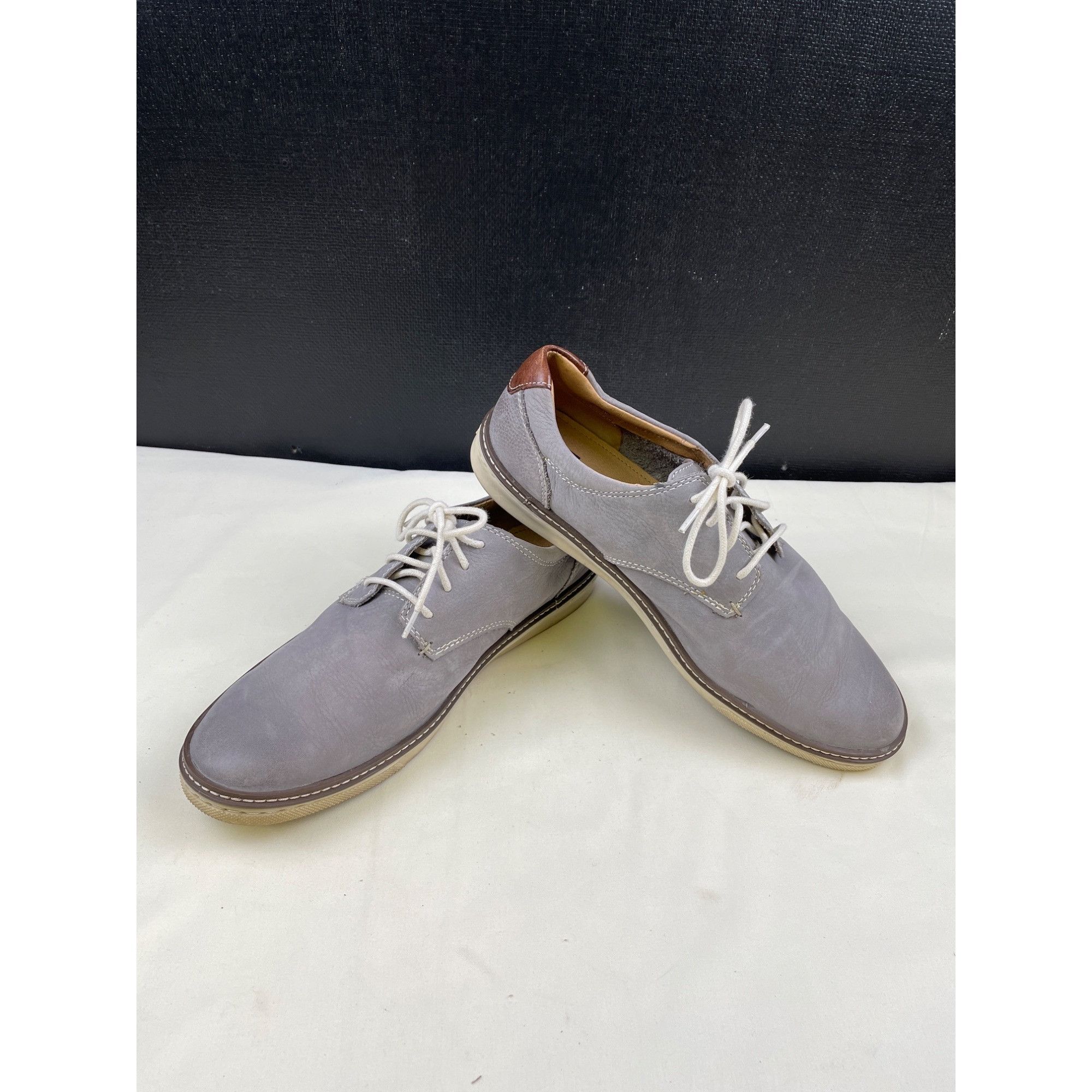 Johnston & Murphy Johnston & Murphy Men's Gray Leather Casual Shoes/Oxfords Si Size US 9.5 / EU 42-43 - 3 Thumbnail