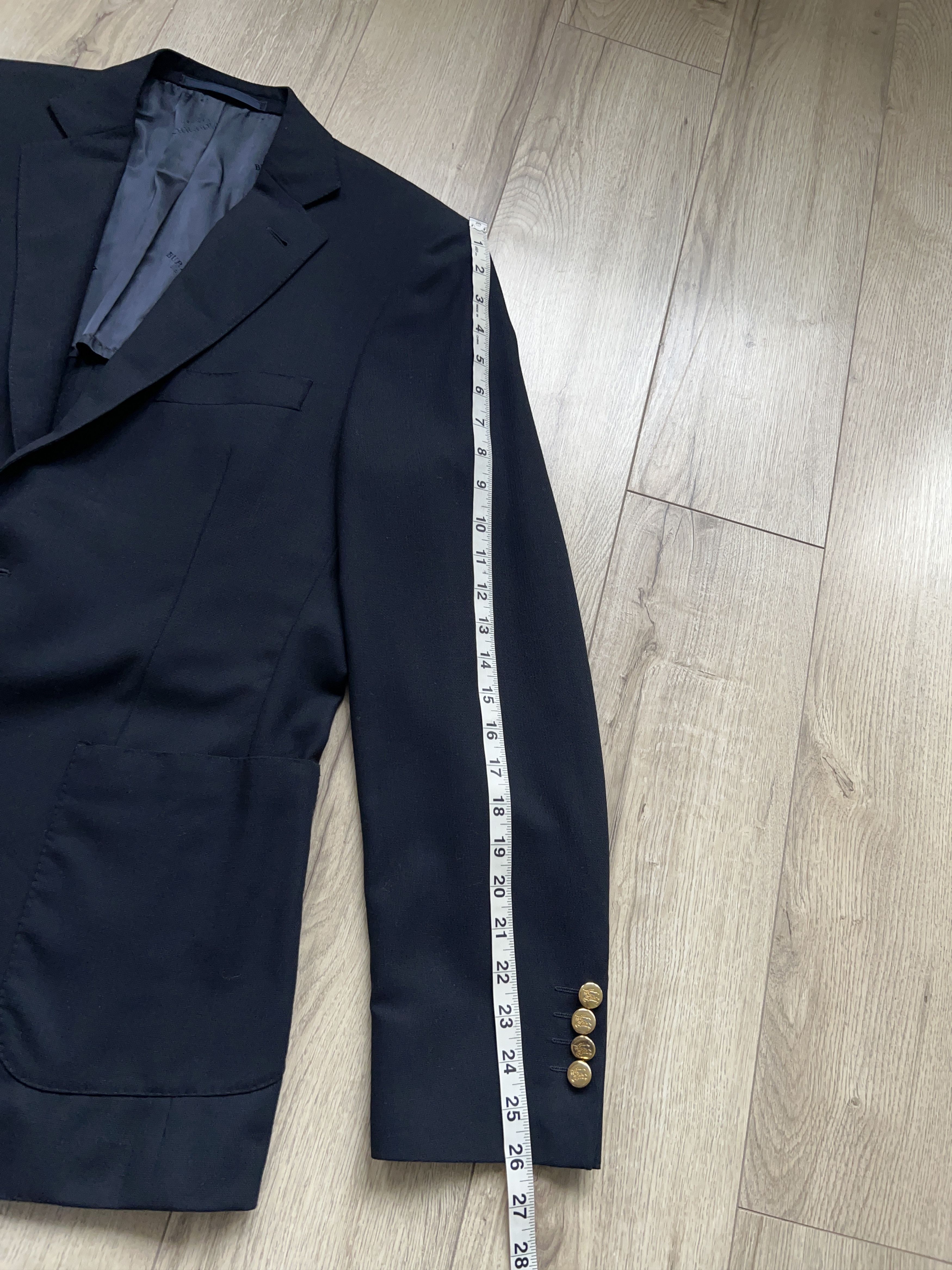 Japanese Brand × Vintage Mens London Gold Metal Buttons Lightweight Blazer Sport Coat Size 40R - 8 Thumbnail