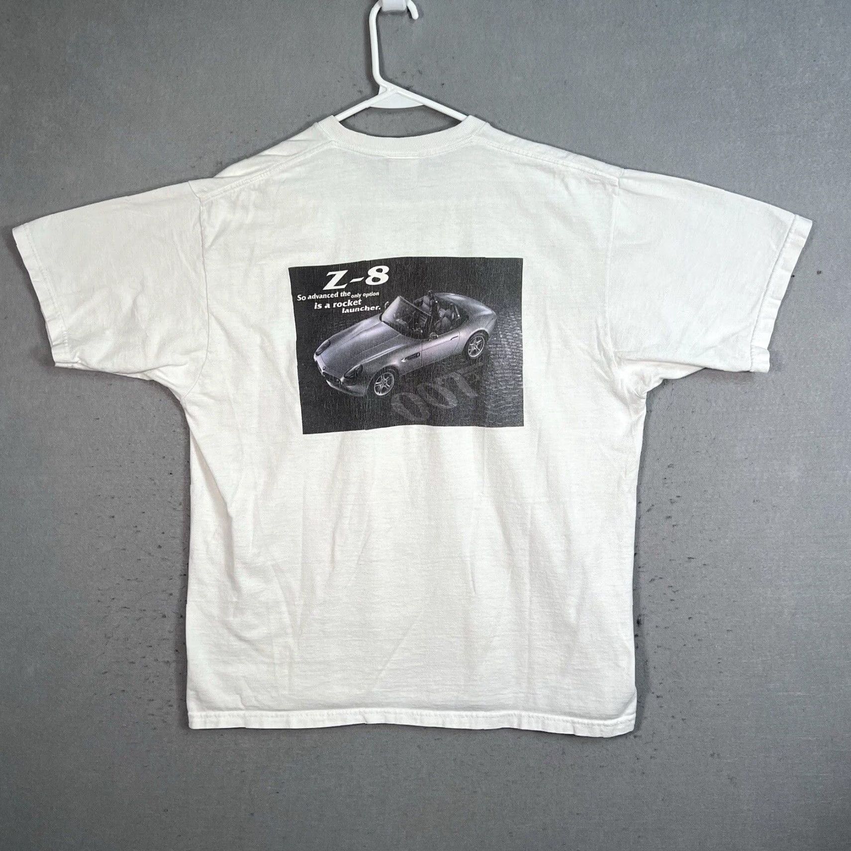 Fruit Of The Loom VINTAGE BMW Z8 007 Movie Promo Car T Shirt Adult XL White Mens Size US XL / EU 56 / 4 - 2 Thumbnail