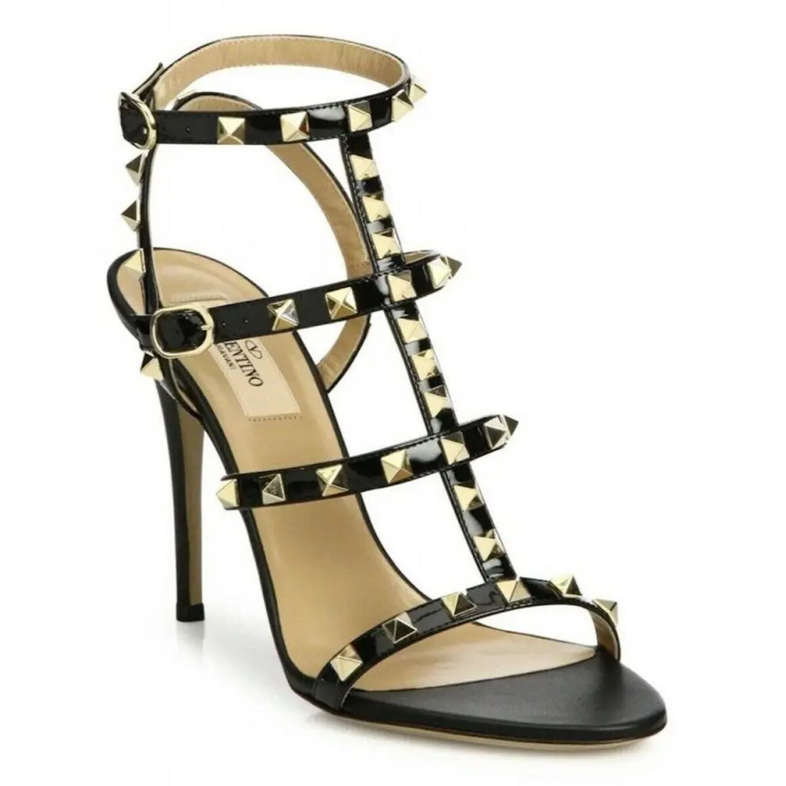 Valentino Rockstud 105 Stud Caged Ankle Strap Sandal Heel Pump 40.5 Size US 10.5 / IT 40.5 - 1 Thumbnail