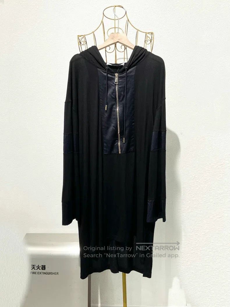 Givenchy Givenchy Size40 Black Hooded Zip-Up Long Coat Size US M / EU 48-50 / 2 - 1 Thumbnail