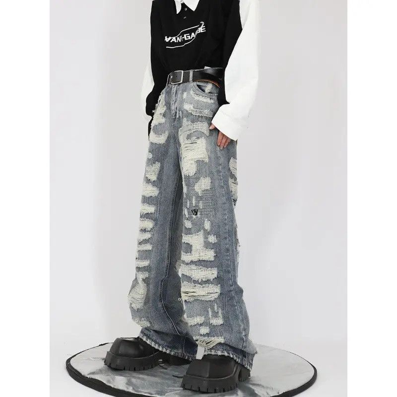 Japanese Brand × Jean Retro loose straight leg high street jeans Size US 32 / EU 48 - 6 Thumbnail