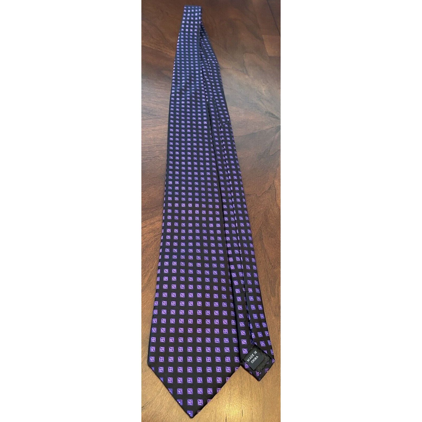 Sean John Sean John Black Purple 100% Silk Mens Neck Tie Made In China Size ONE SIZE - 3 Thumbnail