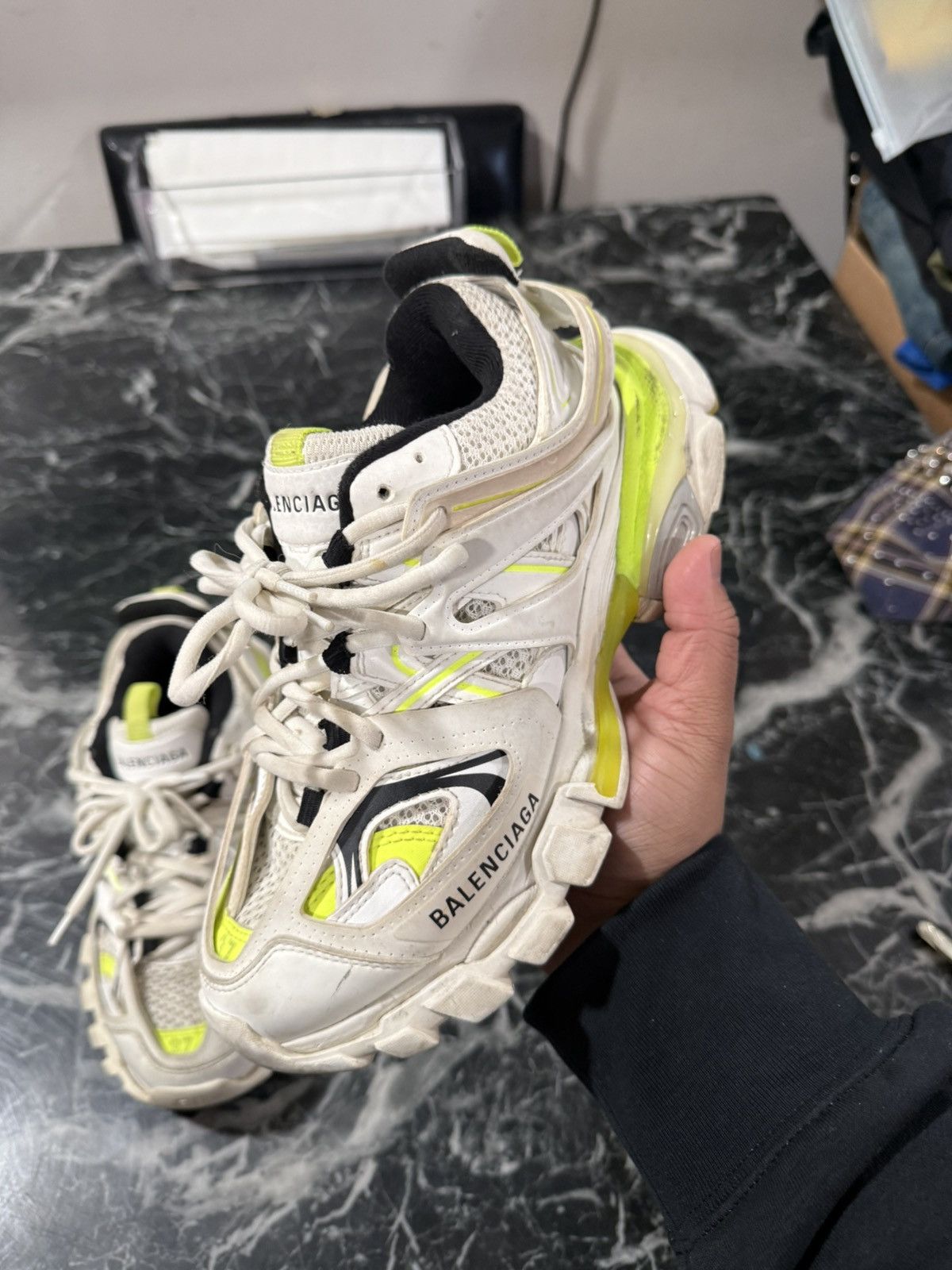 Balenciaga Balenciaga Track White Yellow Size 37 EU / 7 US Size US 7 / IT 37 - 4 Thumbnail