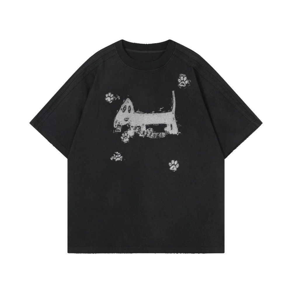 Japanese Brand Men's Casual T-Shirt with Cartoon Puppy Print Size US M / EU 48-50 / 2 - 1 Thumbnail
