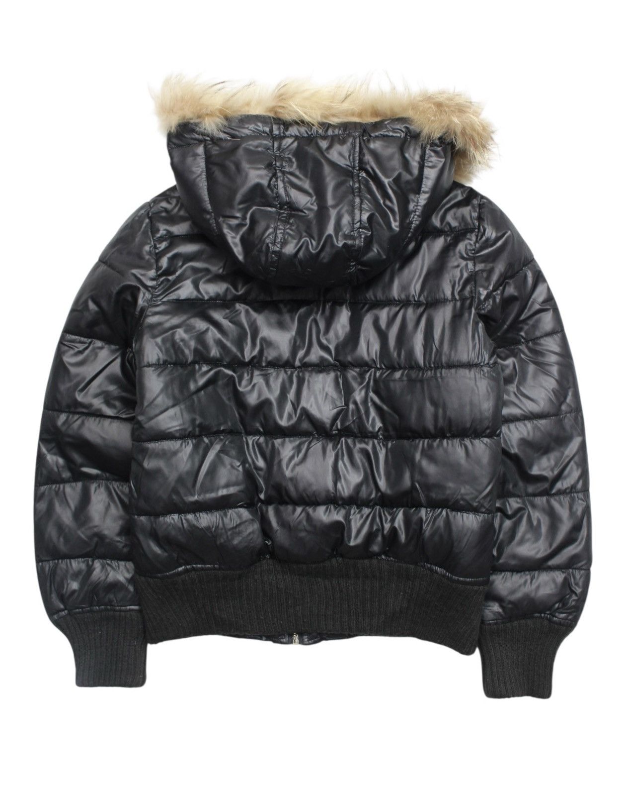 If Six Was Nine 2000S GOA JAPAN BLACK SHINY PUFFER HOODED JACKET WITH FUR Size US M / EU 48-50 / 2 - 2 Thumbnail