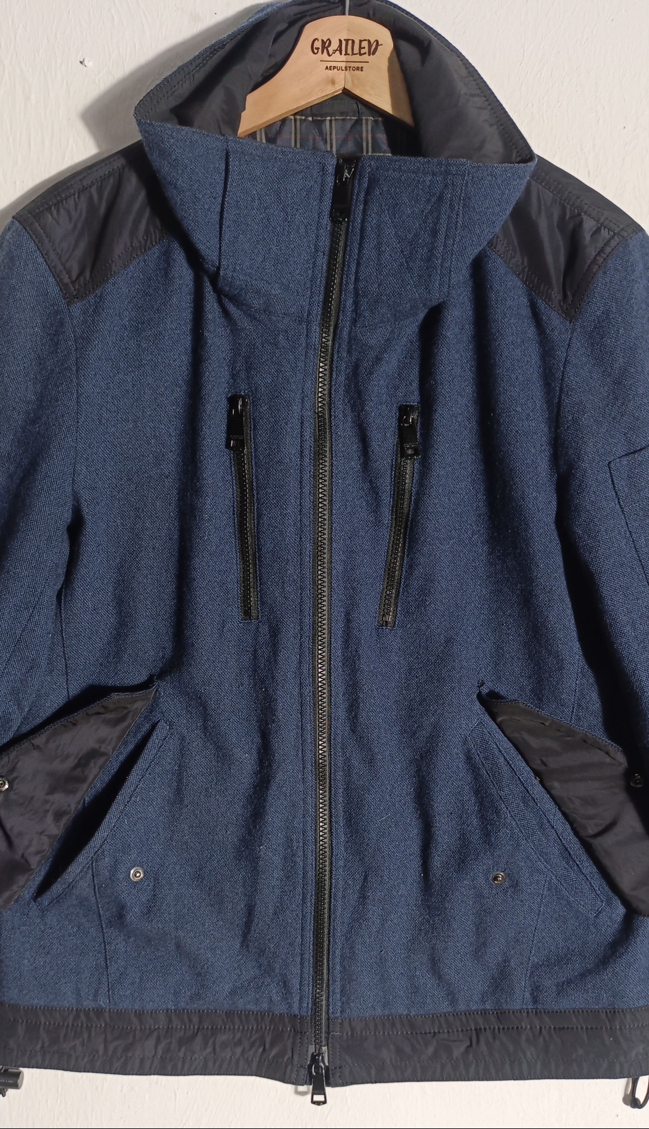 Burberry Burberry Black Label Nova Check Double Zipper Wool Outer Size US L / EU 52-54 / 3 - 3 Thumbnail