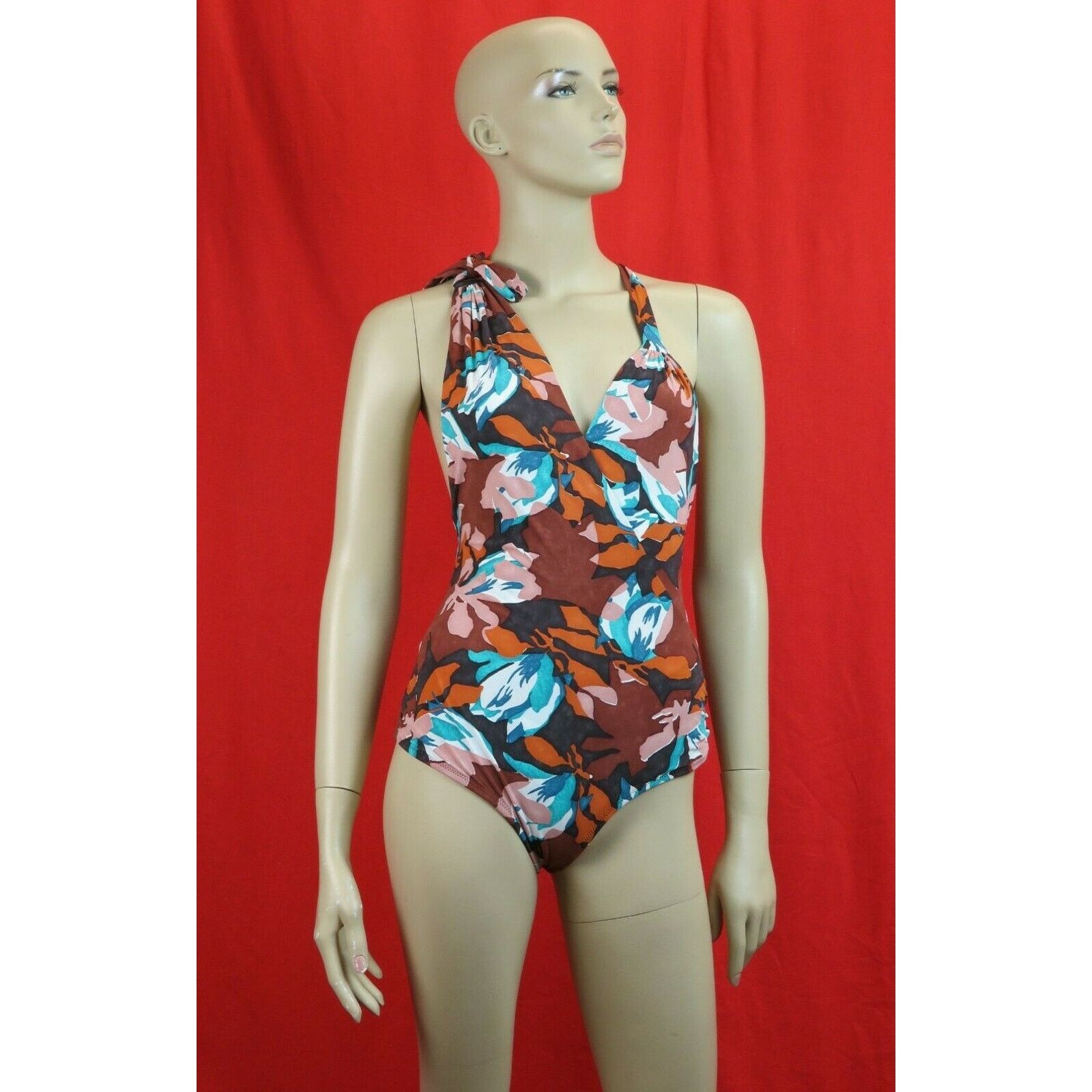 Balenciaga BALENCIAGA MULTI COLOR FLORAL NYLON BOW SWIMSUIT 40 ITALY Size ONE SIZE - 1 Thumbnail