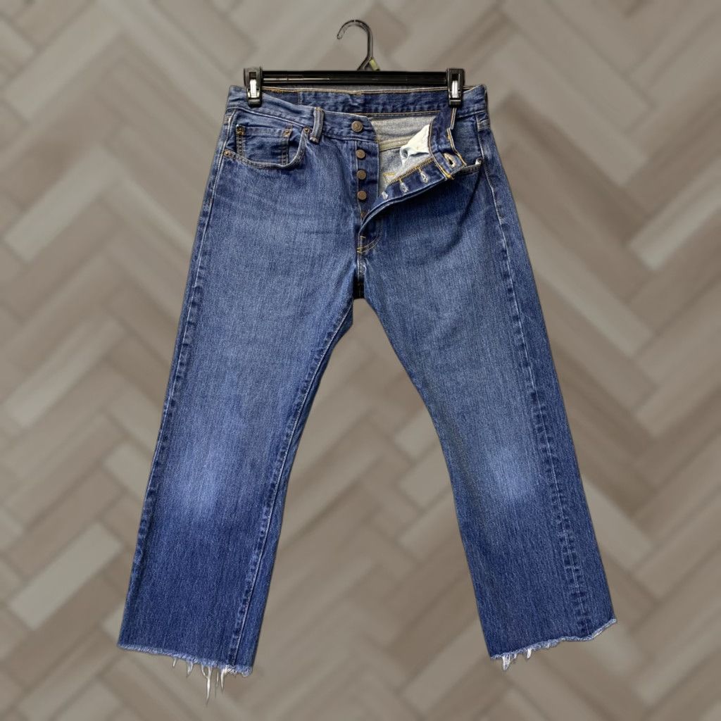 Levi's Vintage Levi's 501 Original Trimmed to Fit Men's 32x26 Jeans /156-21 Size US 32 / EU 48 - 1 Thumbnail