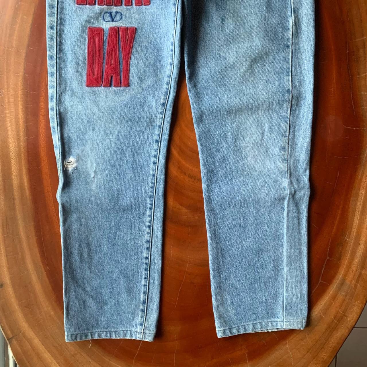 Valentino 💥 Rare 💥 90’s Valentino Garavani Earth Day Blue Denim Pants Size US 30 / EU 46 - 5 Thumbnail