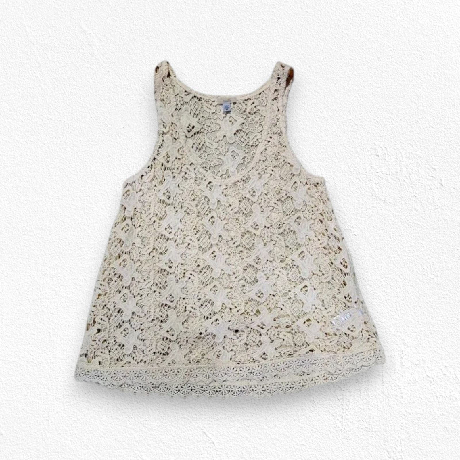 Other Ivory Lace Crochet Sleeveless Top Size Medium Size M / US 6-8 / IT 42-44 - 1 Thumbnail