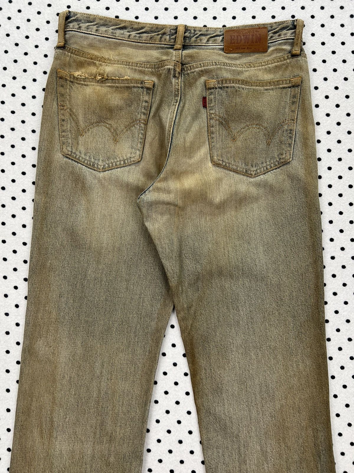 Edwin Edwin 503 Low Rise Dirty Distressed Jeans Size US 31 - 4 Thumbnail