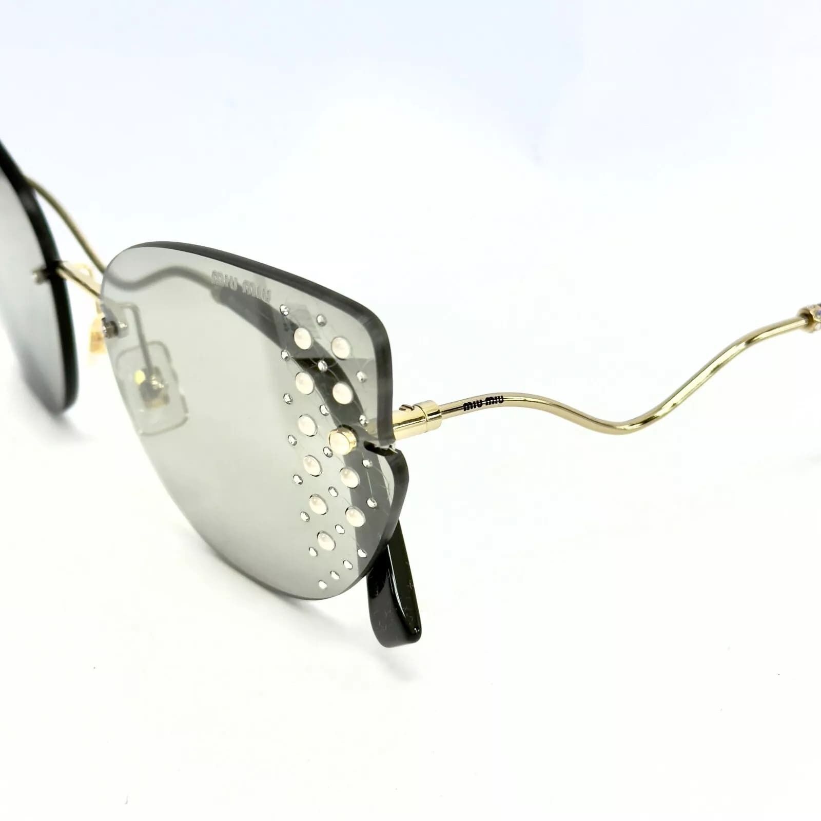 Miu Miu MIU MIU SCENIQUE MU51XS Silver Rimless Mirror Sunglasses 51X Size ONE SIZE - 3 Thumbnail