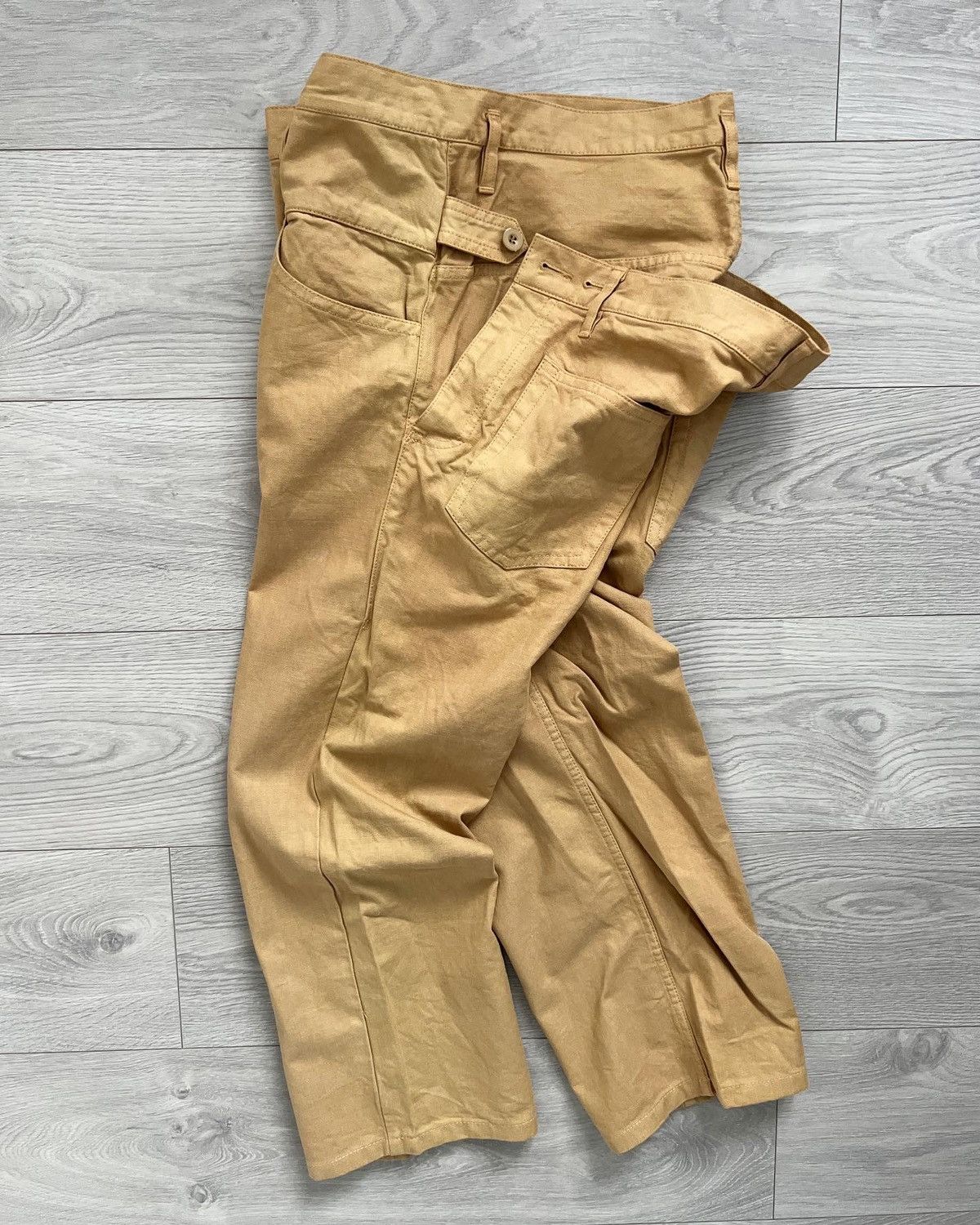 image of Final Home By Kosuke Tsumura Double-Layered Pants in Beige, Men's (Size 32)