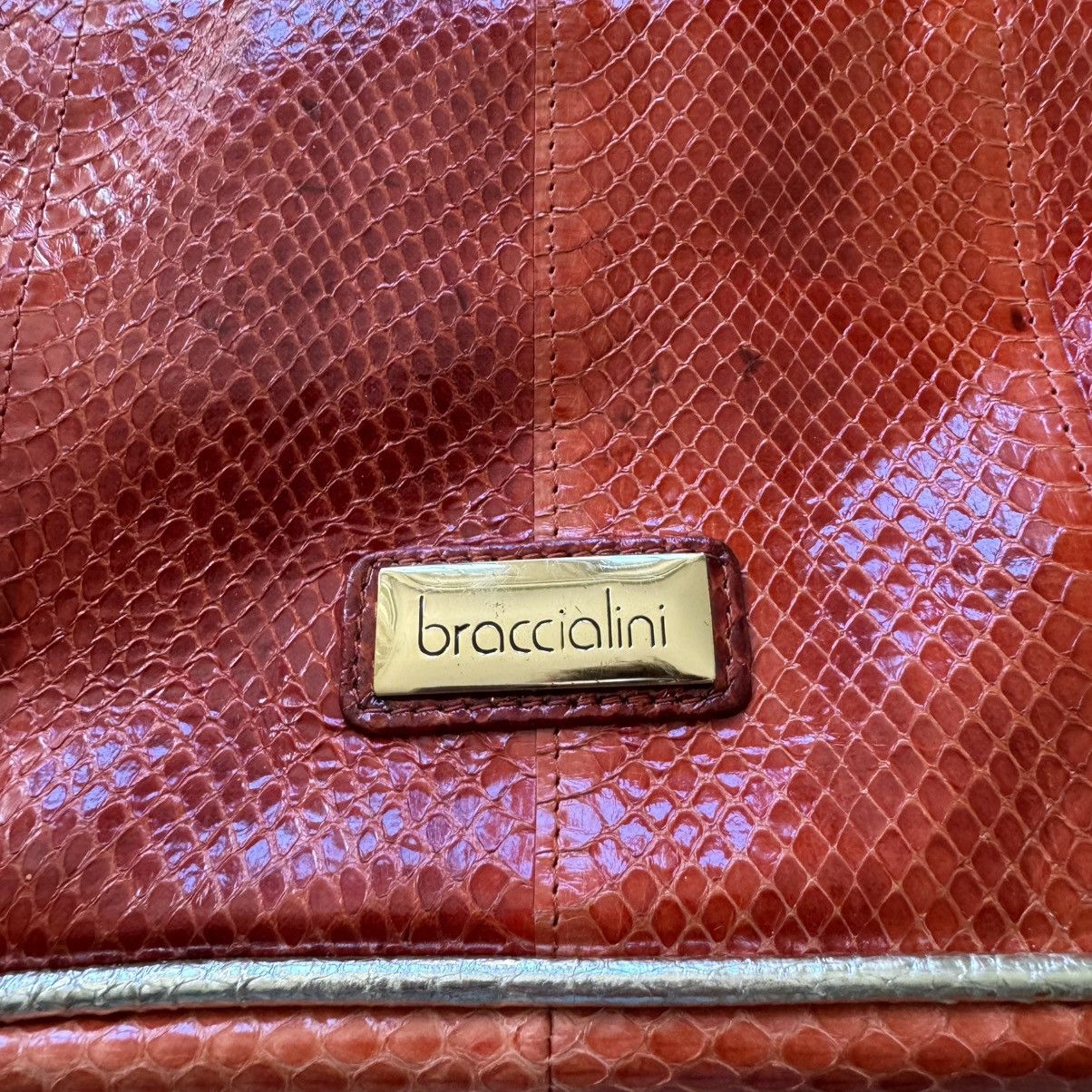 Other Vintage Braccialini Snakeskin Patchwork Clutch Handbag Size ONE SIZE - 4 Thumbnail