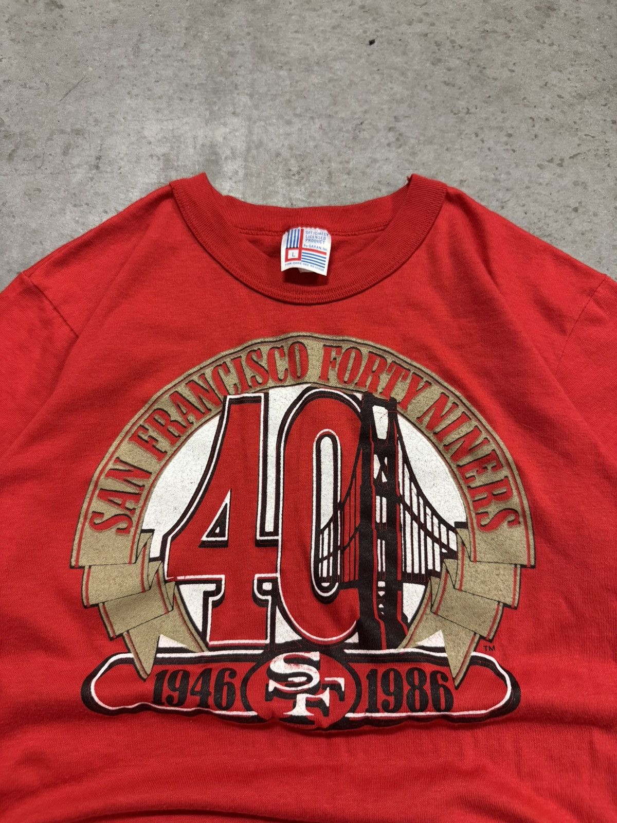 Vintage Vintage 1986 San Francisco 49ers T Shirt NFL Size Large Red Size US M / EU 48-50 / 2 - 2 Thumbnail