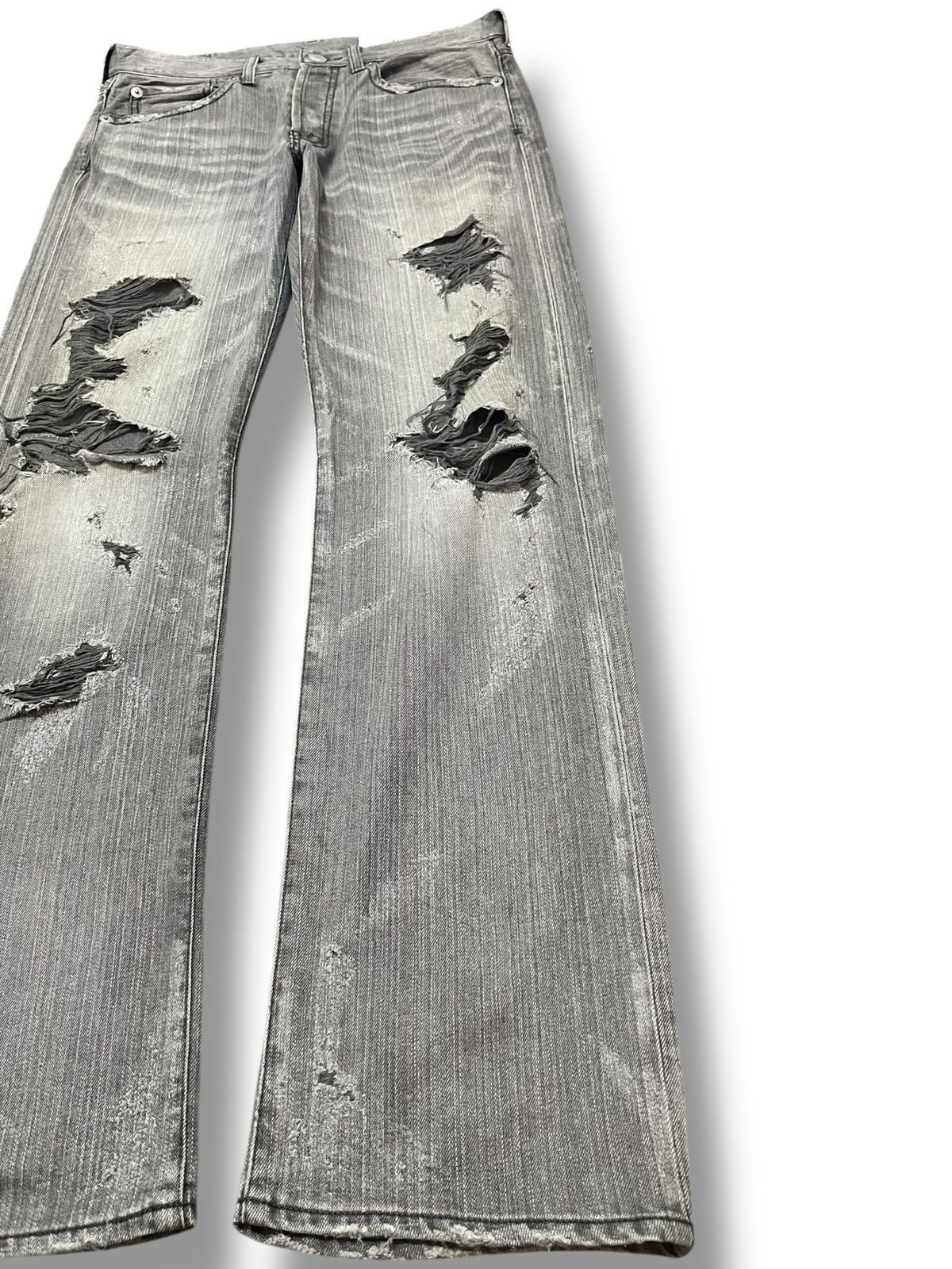 Japanese Brand Vintage Soul Of Freedom Curvy Leg Distressed Denim Size US 32 / EU 48 - 4 Thumbnail