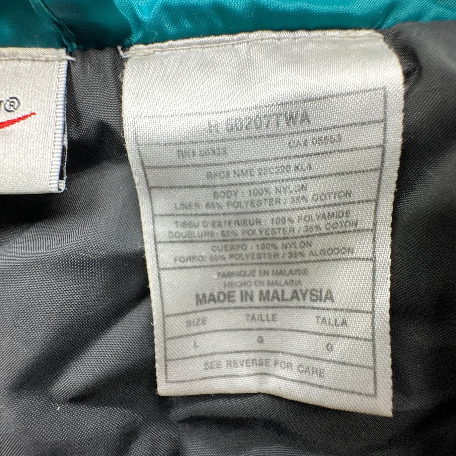 Nike Vintage Nike Teal Black Full Zip Windbreaker Jacket Large Size US L / EU 52-54 / 3 - 15 Thumbnail