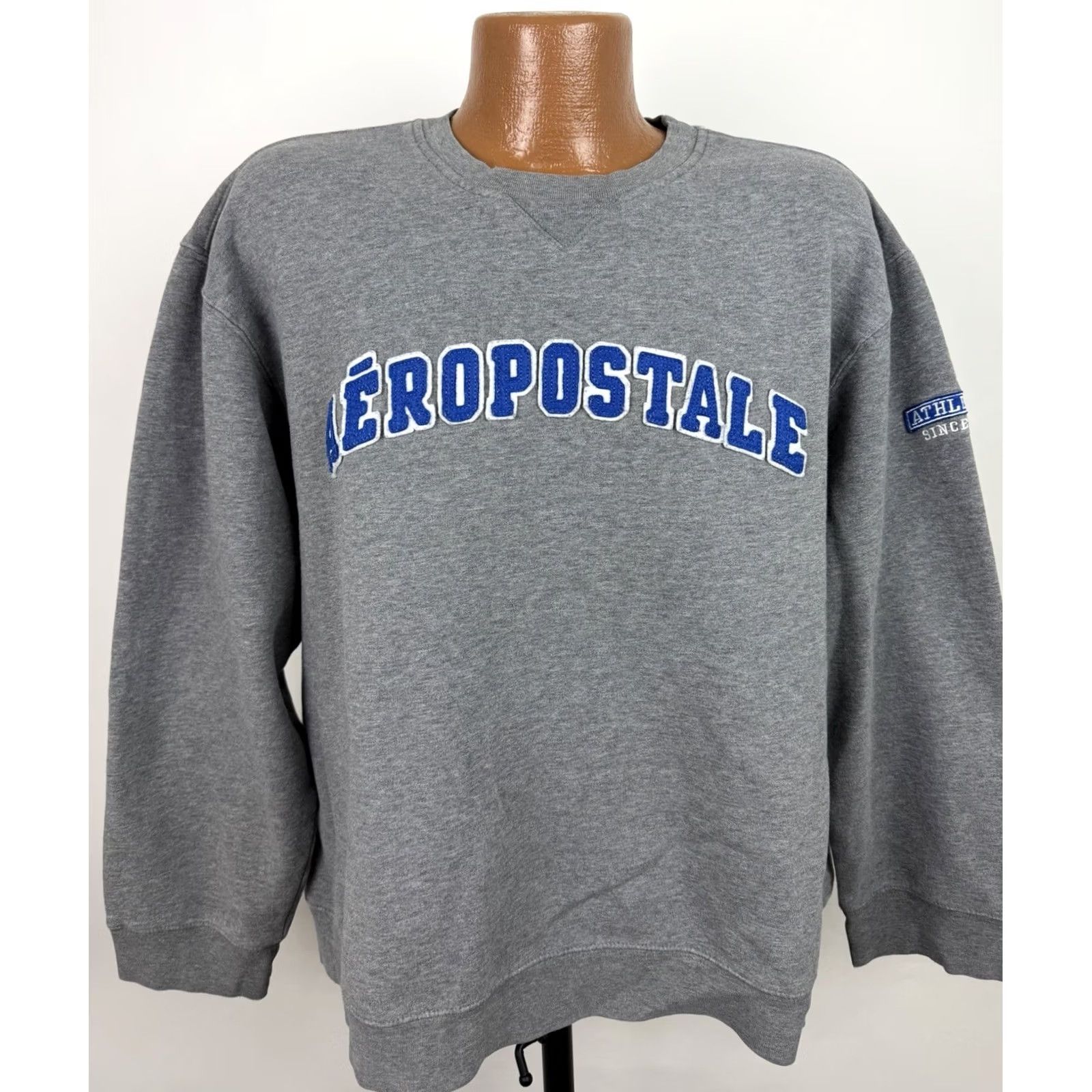 Aeropostale VINTAGE Aeropostale Sweatshirt Mens XL Gray Logo 90s Y2K Sp e llout Skater Pullover Crew Neck Size US XL / EU 56 / 4 - 2 Thumbnail