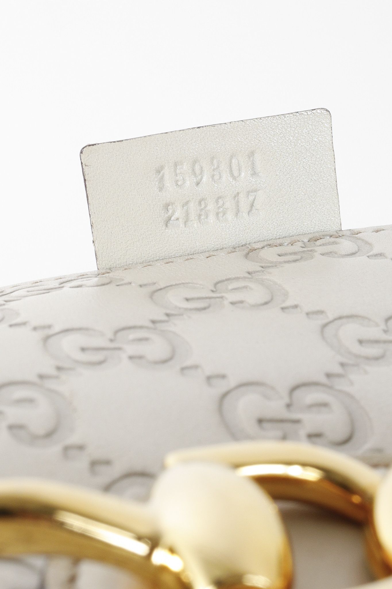 Gucci Gucci Off-White Embossed Monogram Horsebit Shoulder Bag Size ONE SIZE - 13 Thumbnail