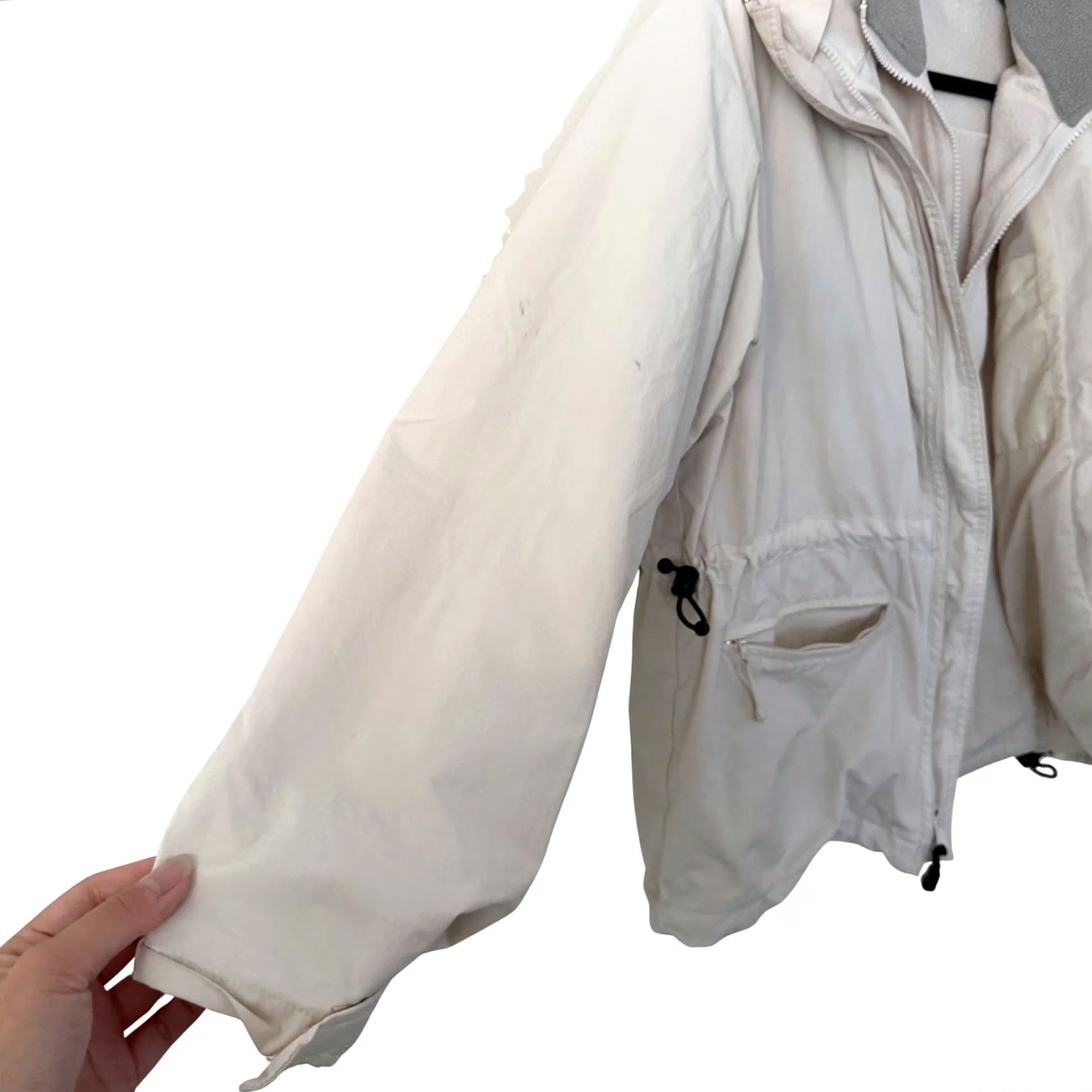 Vintage Women's White Sierra 2-in-1 Fleece + Water Resistant Windbreaker Snow Jacket-Med Size M / US 6-8 / IT 42-44 - 5 Thumbnail