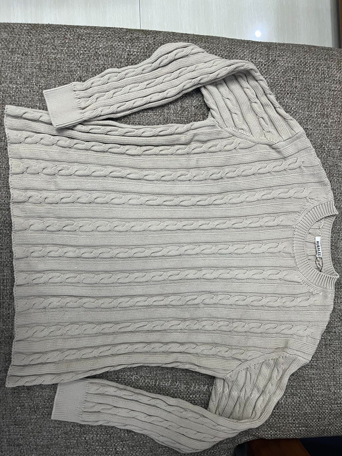Auralee Auralee College Cable Knit Sweater Size US XXL / EU 58 / 5 - 1 Thumbnail