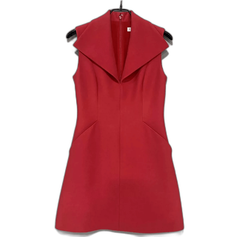 Dior Red Collared Sleeveless Dior Dress Size M / US 6-8 / IT 42-44 - 1 Thumbnail
