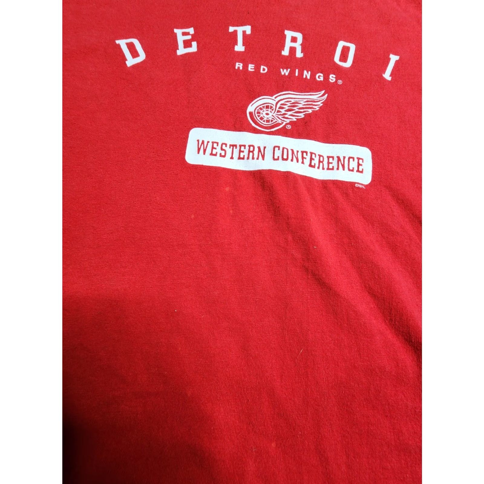 Vintage VINTAGE Detroit Red Wings Shirt Mens XL Red Western Conference Distressed Size US XL / EU 56 / 4 - 4 Thumbnail