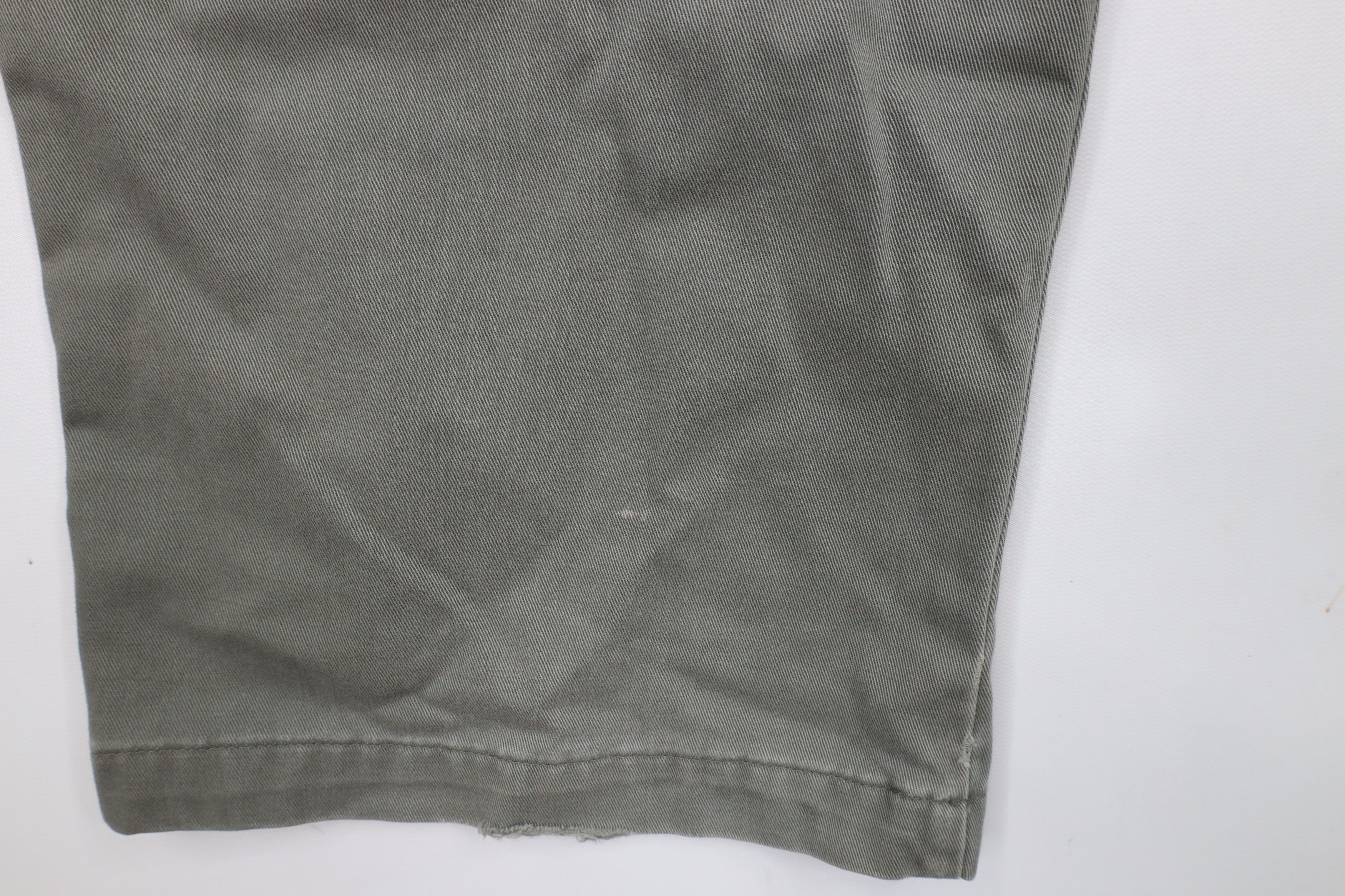 Eddie Bauer × Vintage Vintage 90s Eddie Bauer Pleated Wide Leg Chino Pants Green Size US 40 / EU 56 - 17 Thumbnail