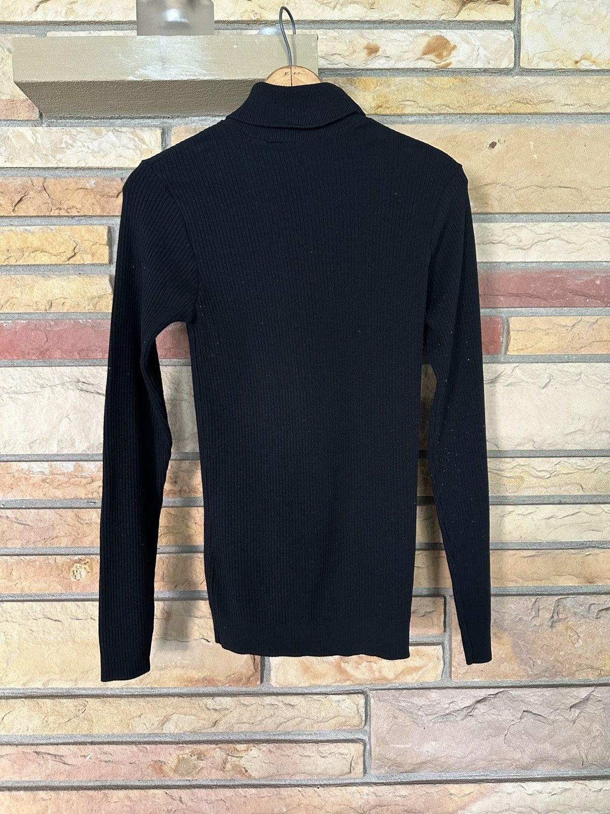 Vintage Vintage 70s Black Ribbed Turtleneck Sweater Size M / US 6-8 / IT 42-44 - 2 Thumbnail