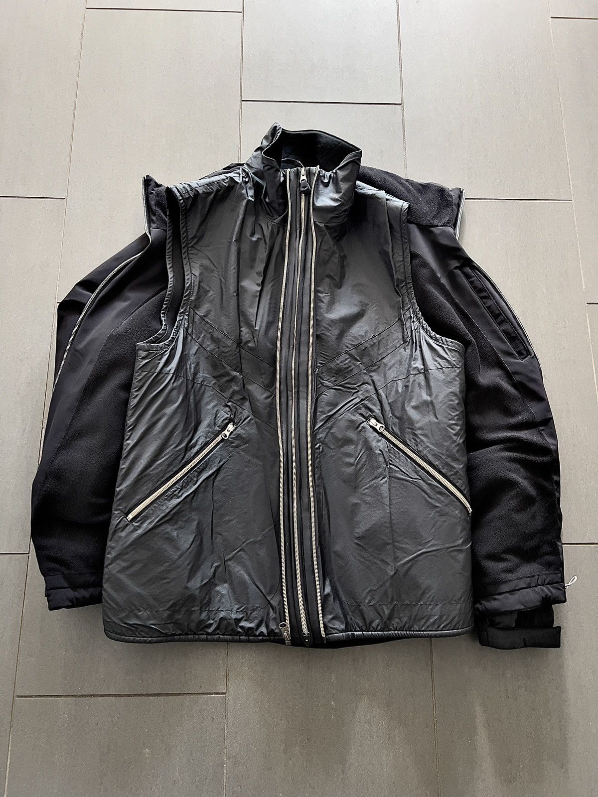 Marithe + Francois Girbaud Triple Zip Two in One Vest Bomber Jacket Size US XL / EU 56 / 4 - 2 Thumbnail