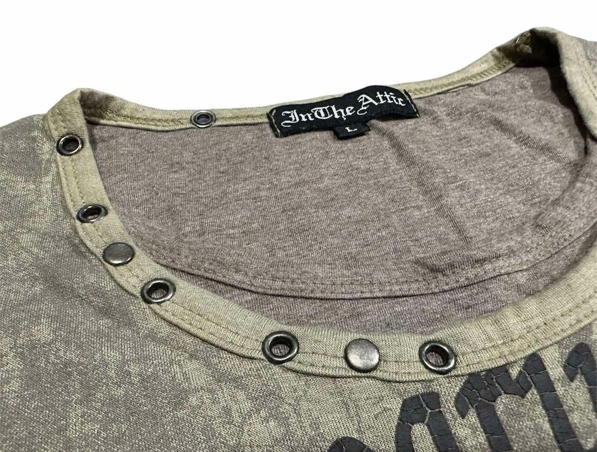 In The Attic × Japanese Brand × Seditionaries 🔥Sick Y2K In The Attic Rivet Double Layer Shirt Goth Punk Size US M / EU 48-50 / 2 - 7 Thumbnail
