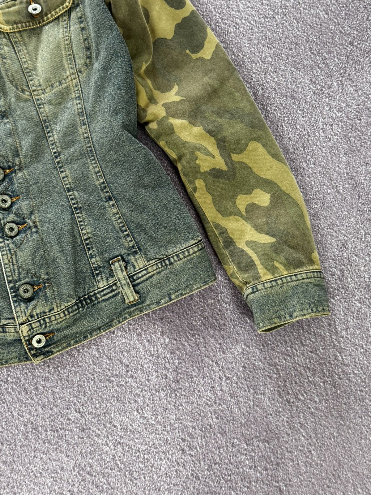 Dolce & Gabbana D&G Dolce & Gabbana 00s Archival Camo Denim Jacket Size XS / US 0-2 / IT 36-38 - 7 Thumbnail