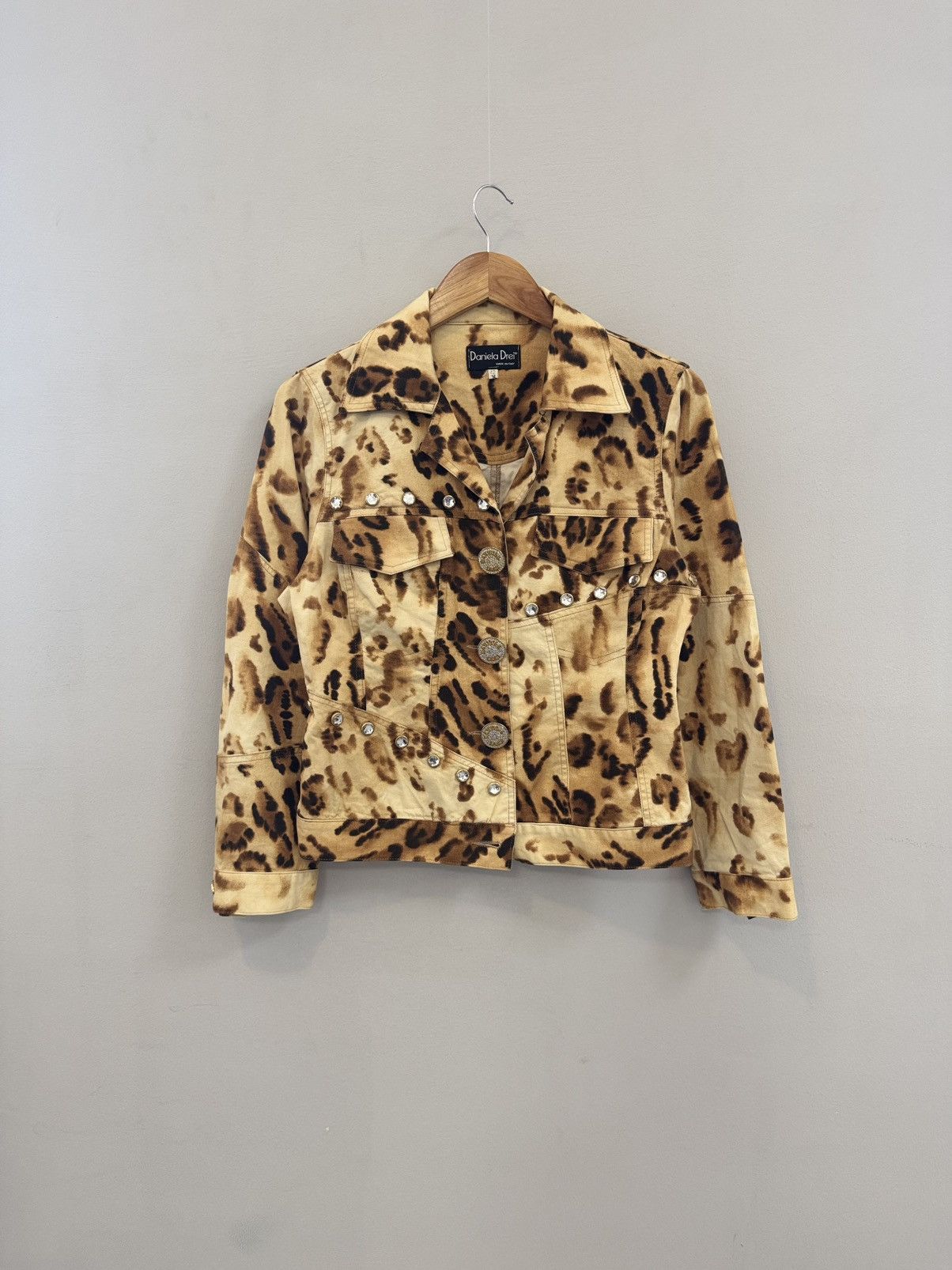 Vintage Very crazy Jacket Leopard Designer denim Size M / US 6-8 / IT 42-44 - 1 Thumbnail
