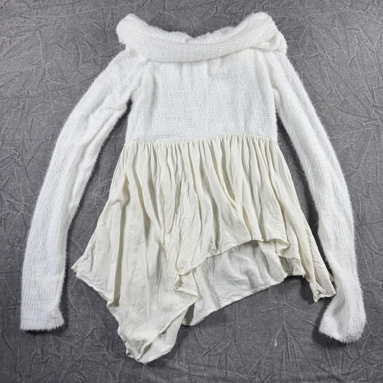 Free People Free People Shirt Women's XS White Long sleeve Size XS / US 0-2 / IT 36-38 - 6 Thumbnail