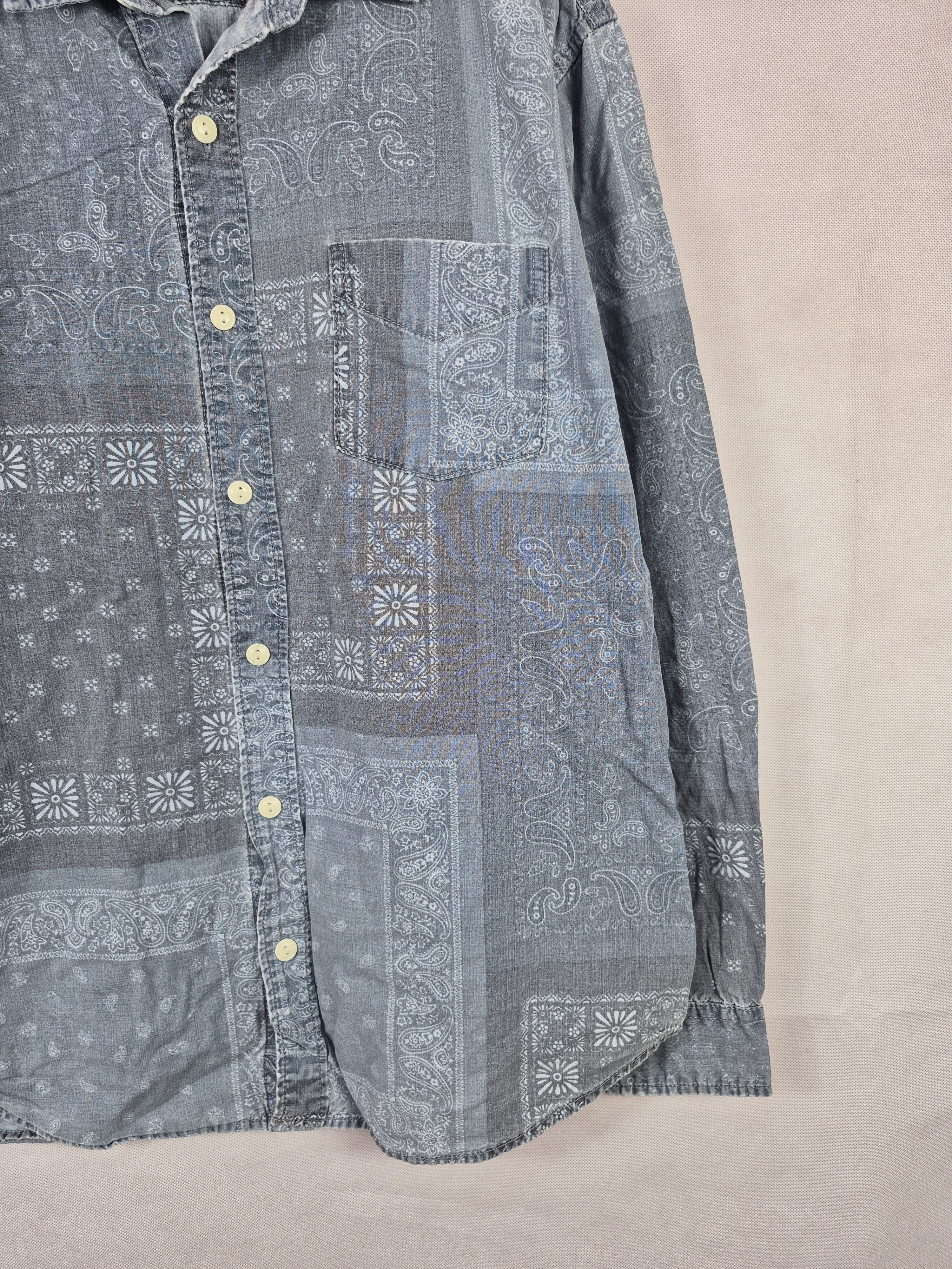 Hush Puppies 🔥 Hush Puppies Bandan Floral Paisley Button Up Shirt Size US L / EU 52-54 / 3 - 4 Thumbnail