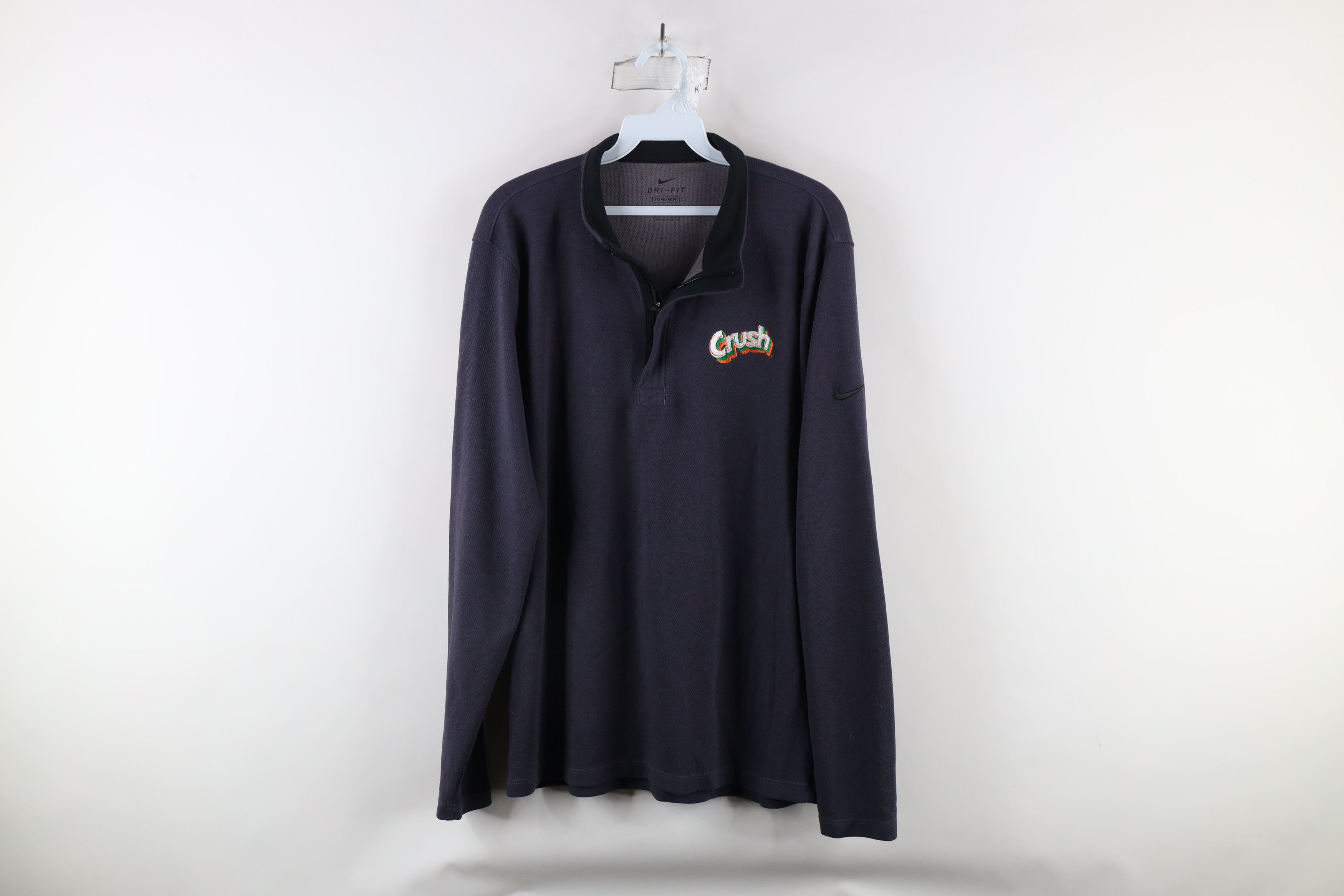 Nike × Vintage Nike Out Orange Crush Soda Pop Half Zip Pullover Top Blue Size US L / EU 52-54 / 3 - 1 Thumbnail