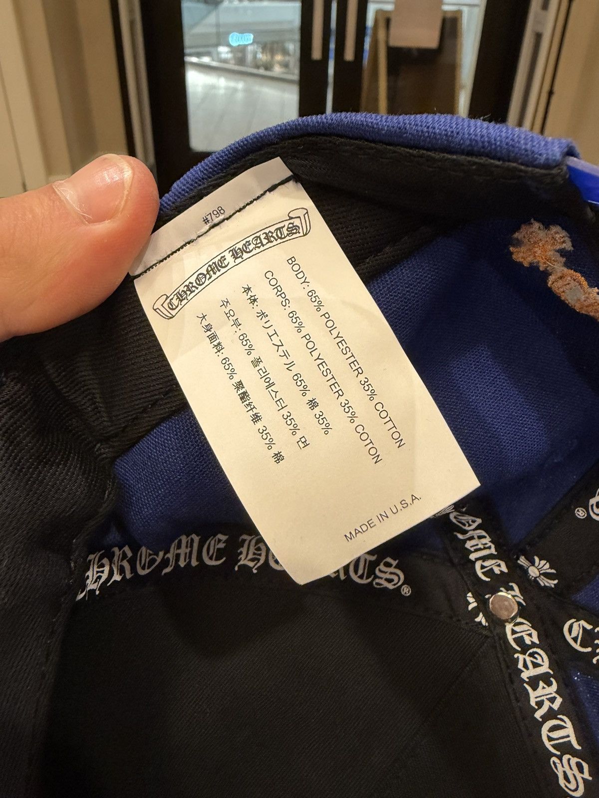 Chrome Hearts Chrome Hearts CH Embroidered Hat - Blue Size ONE SIZE - 6 Thumbnail