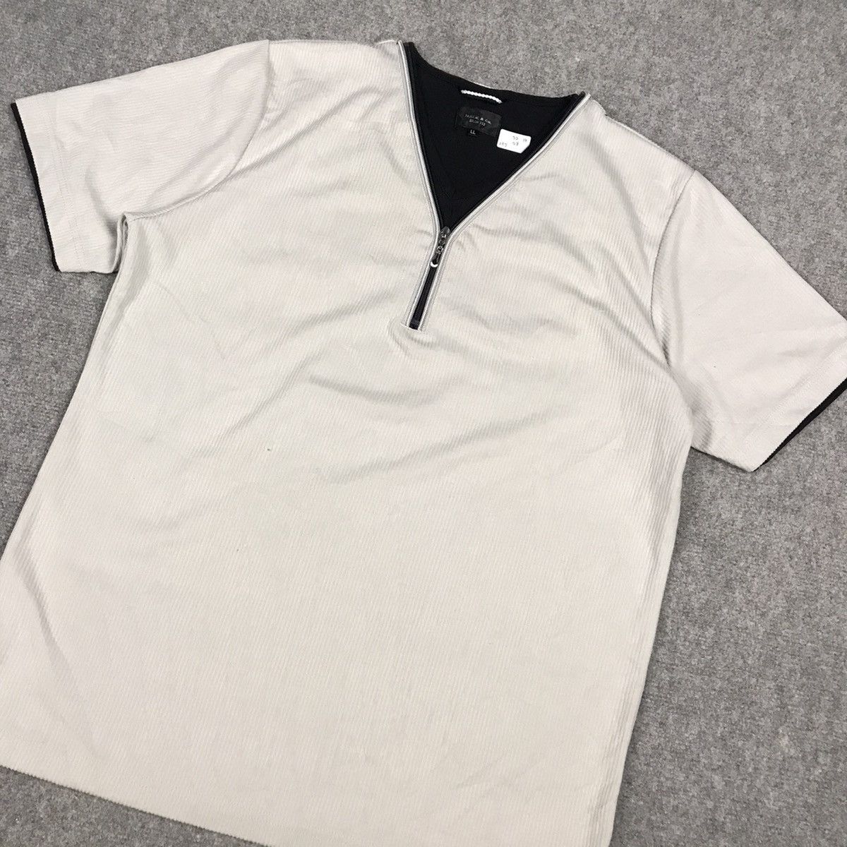 If Six Was Nine × Japanese Brand MALE CO SLIM FIT DESIGN ZIPPER COLLAR TSHIRT Size US L / EU 52-54 / 3 - 2 Thumbnail