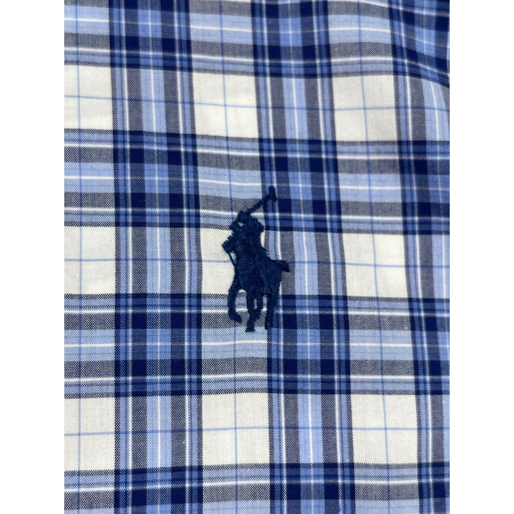Ralph Lauren Ralph Lauren SKU 7540 Mens Blue and White Plaid Dress Shirt Size US L / EU 52-54 / 3 - 11 Thumbnail